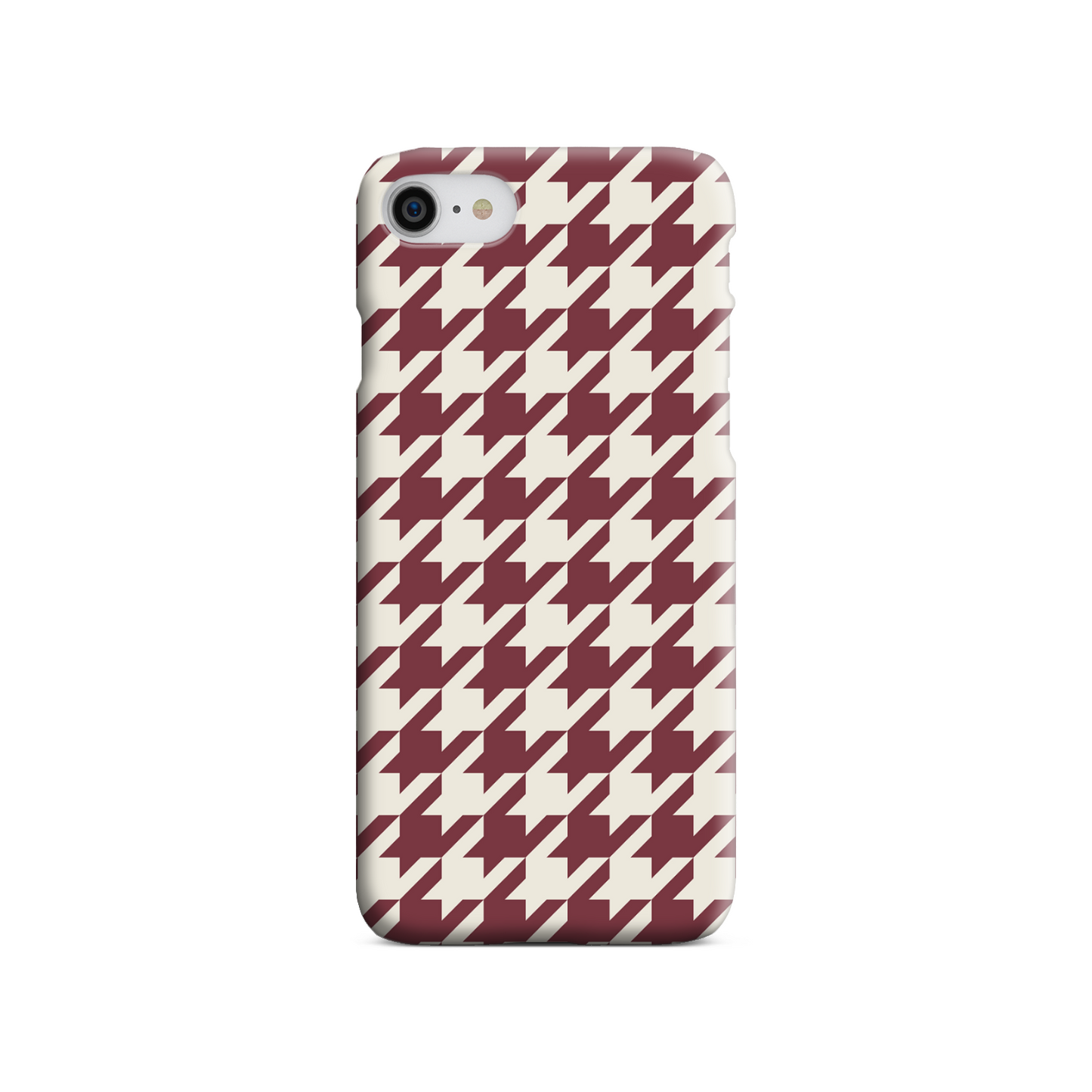 Burgundy Houndstooth Tough Phone Case