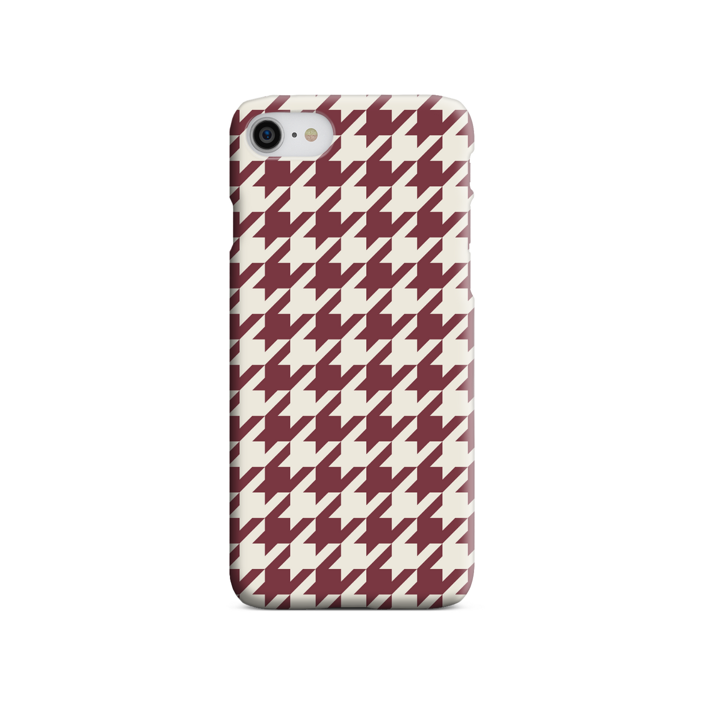 Burgundy Houndstooth Tough Phone Case
