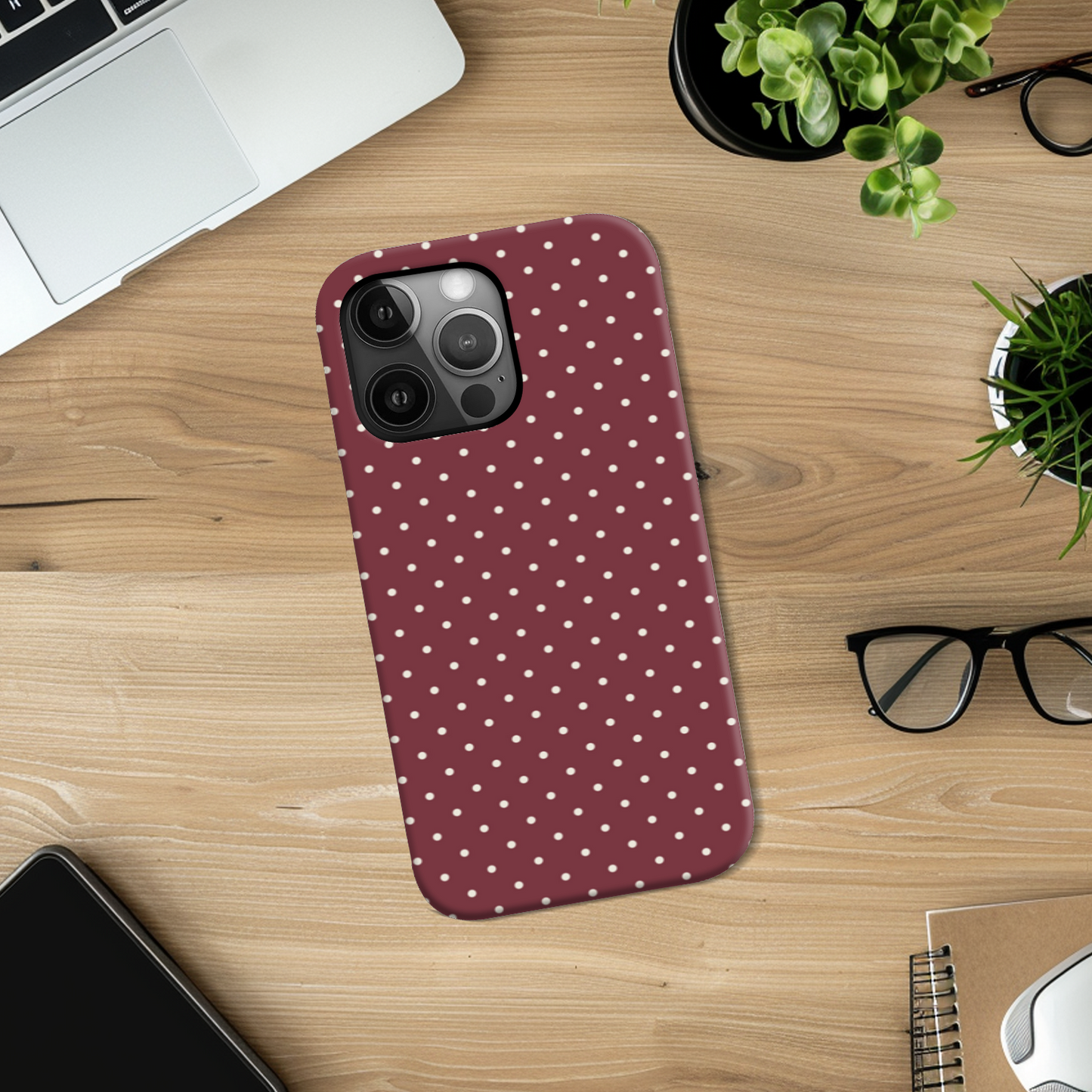 Burgundy Spot Tough Phone Case