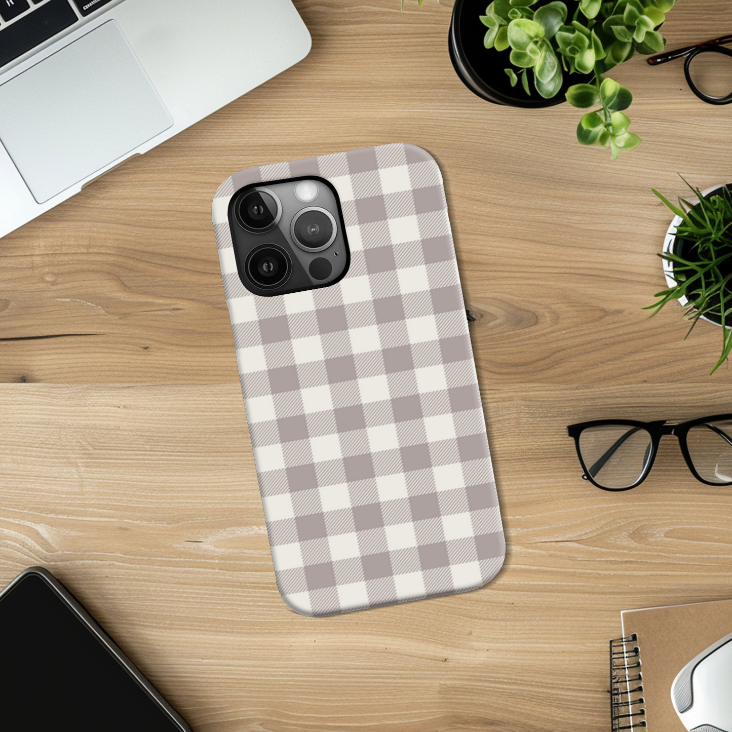 Natural Check Tough Phone Case