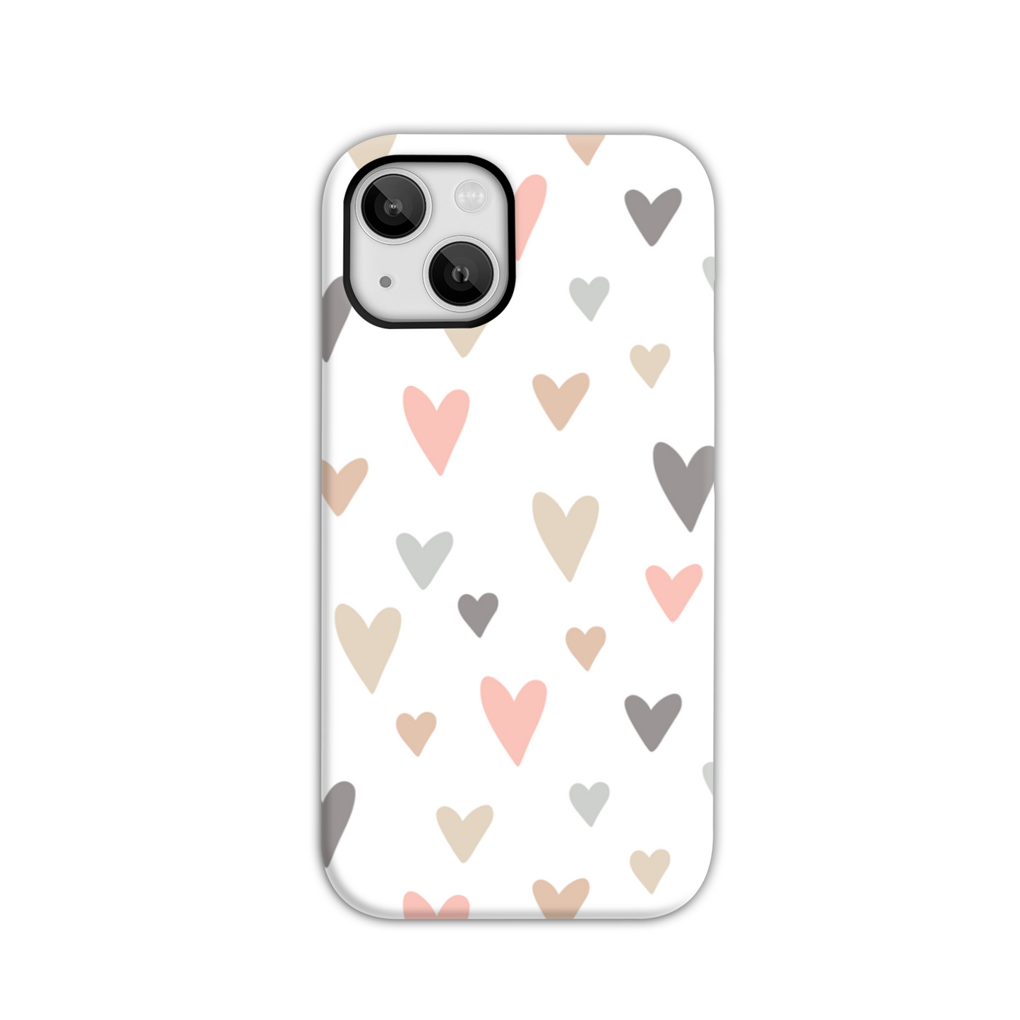 Neutral Hearts Tough Phone Case