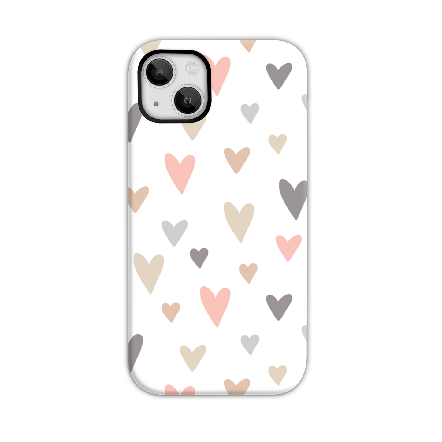 Neutral Hearts Tough Phone Case
