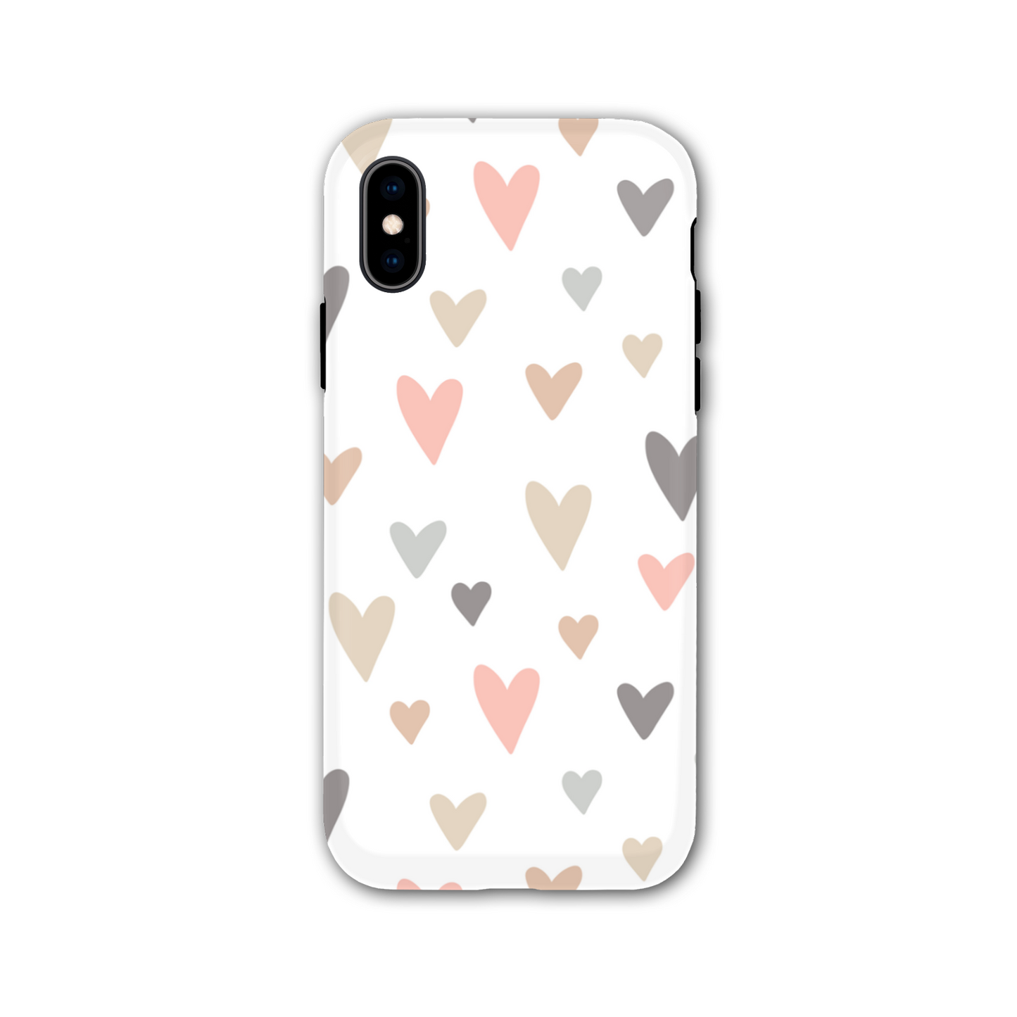 Neutral Hearts Tough Phone Case