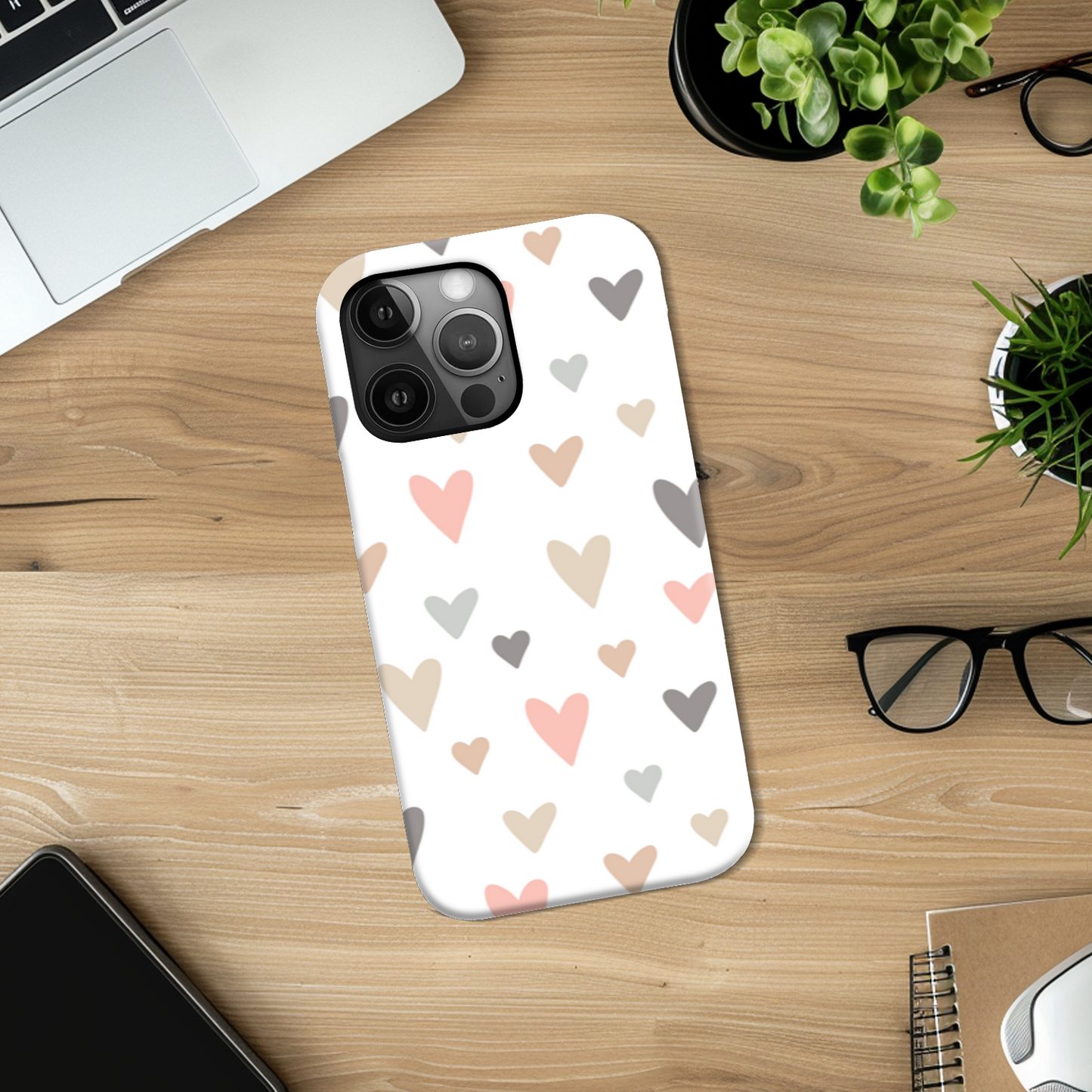 Neutral Hearts Tough Phone Case