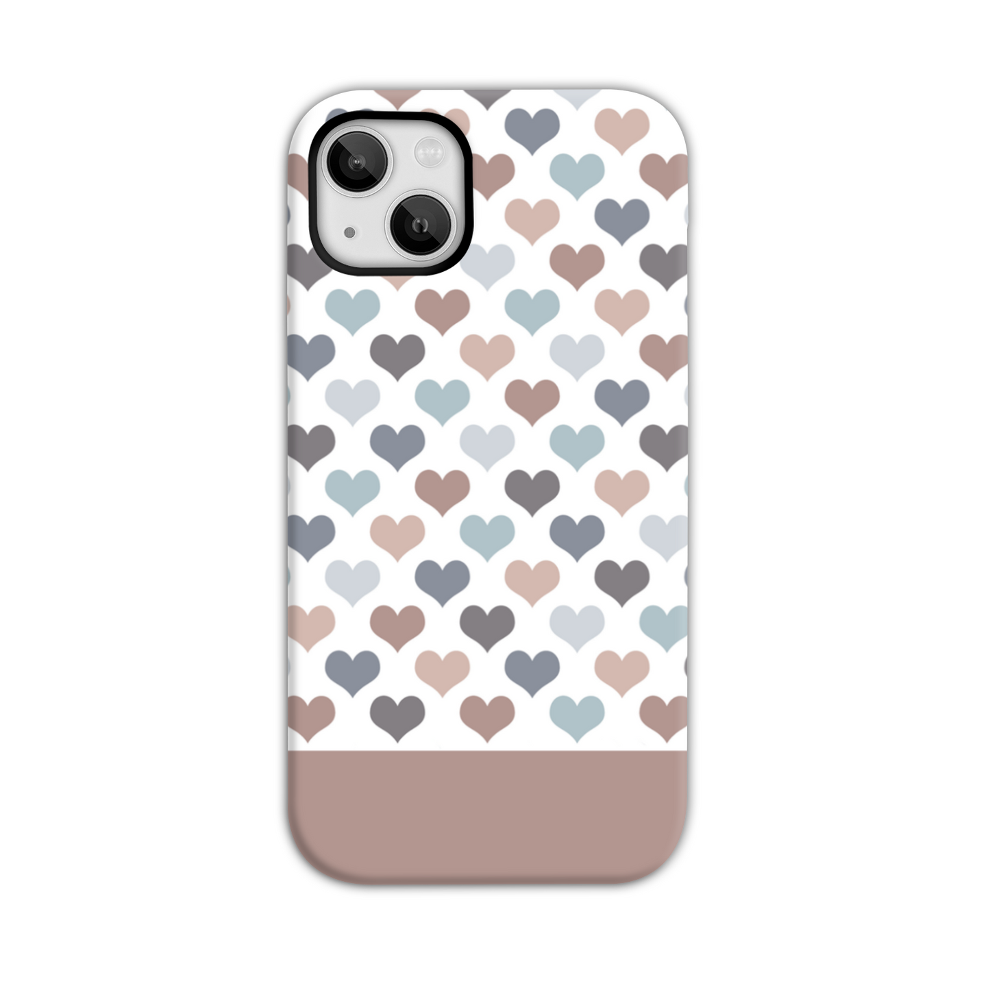 Mocca Hearts Tough Phone Case