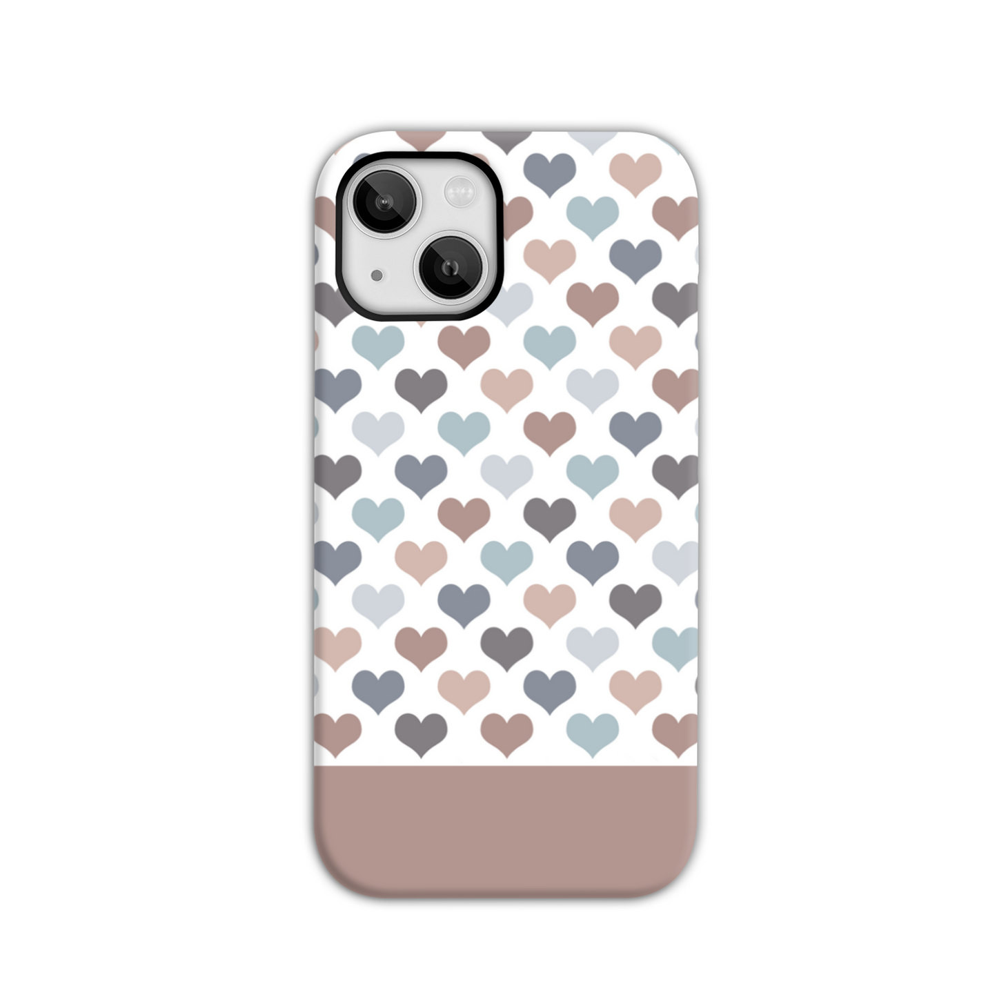 Mocca Hearts Tough Phone Case