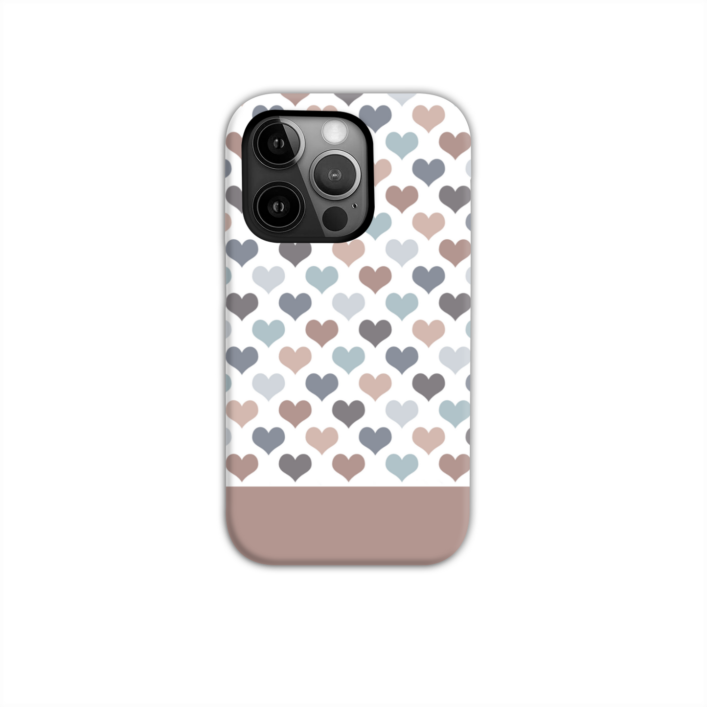 Mocca Hearts Tough Phone Case