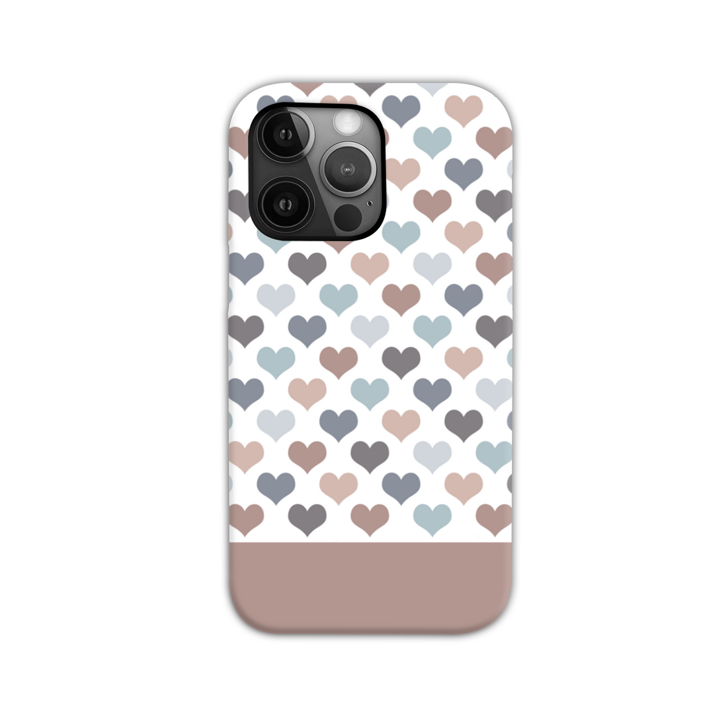 Mocca Hearts Tough Phone Case