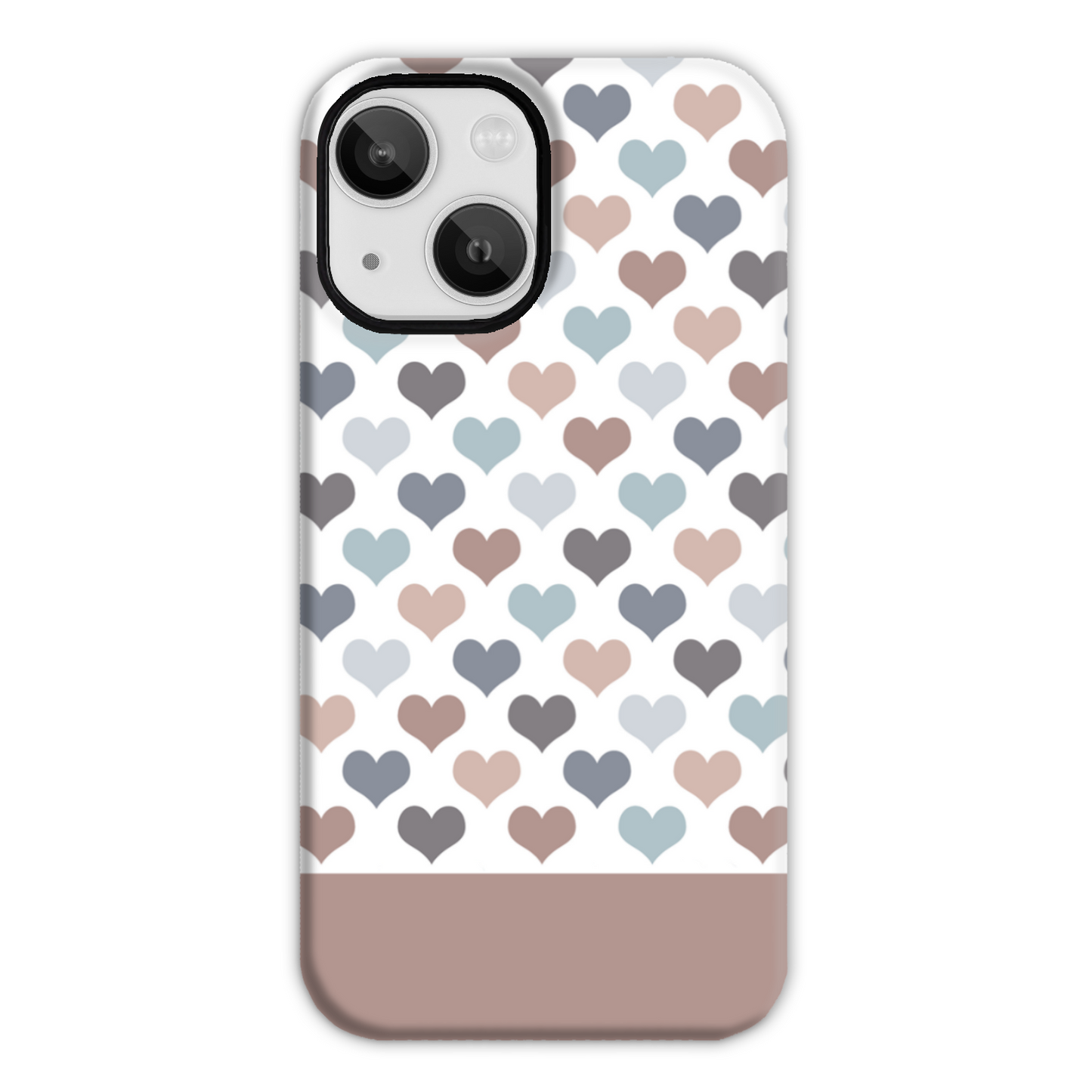 Mocca Hearts Tough Phone Case