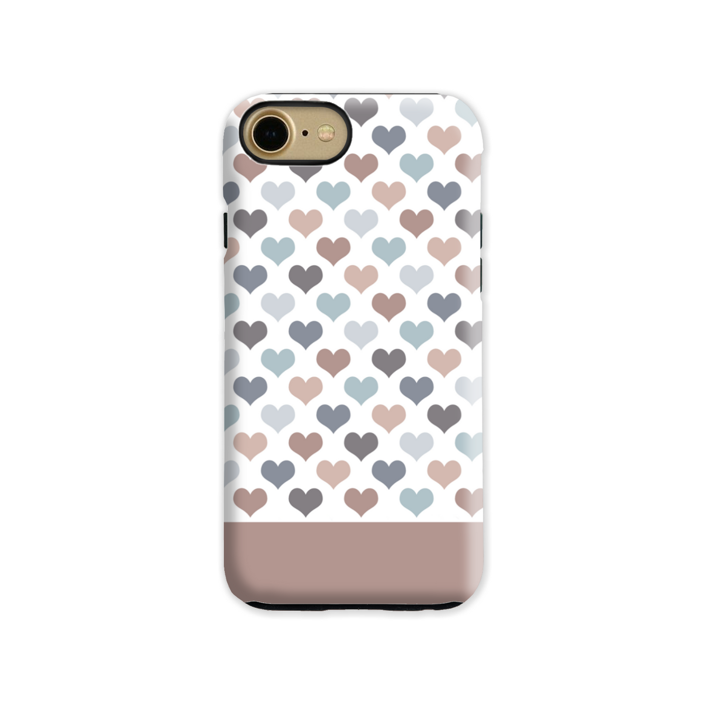 Mocca Hearts Tough Phone Case