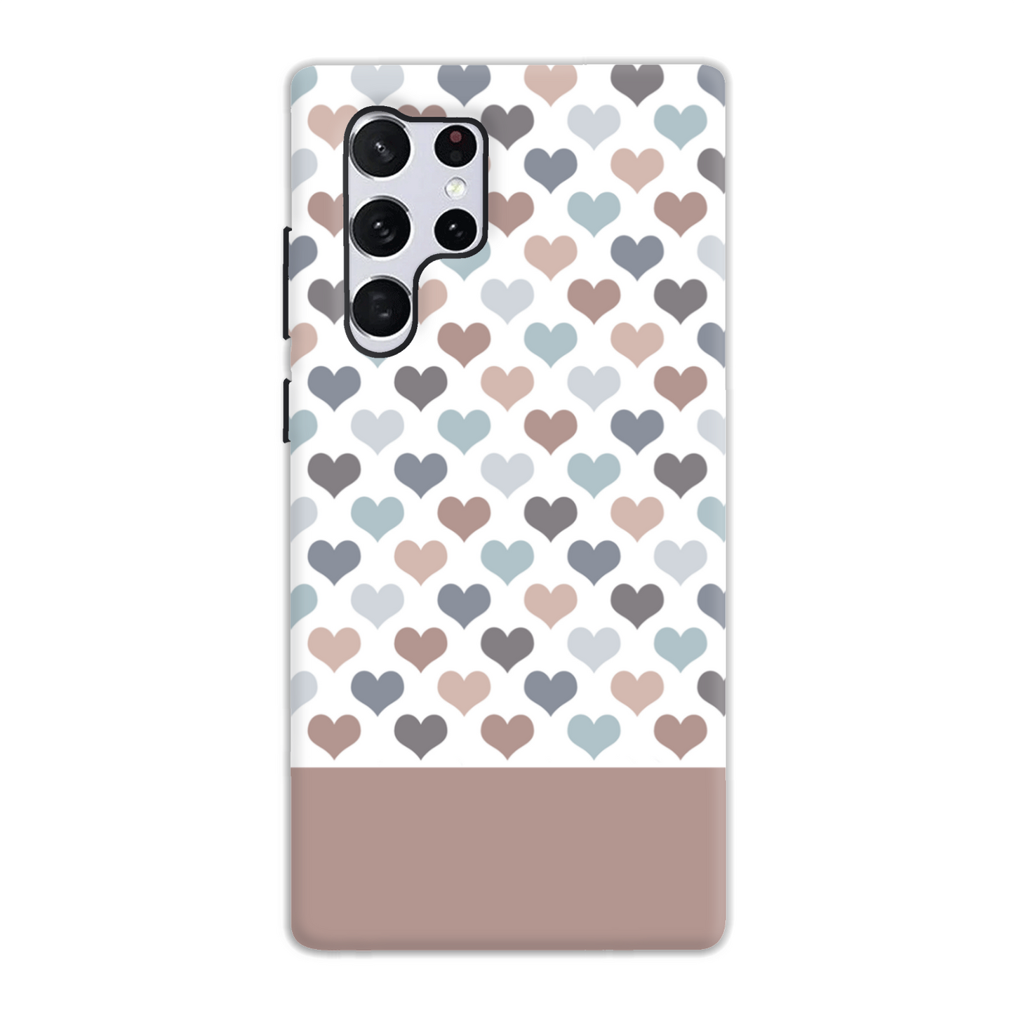 Mocca Hearts Tough Phone Case
