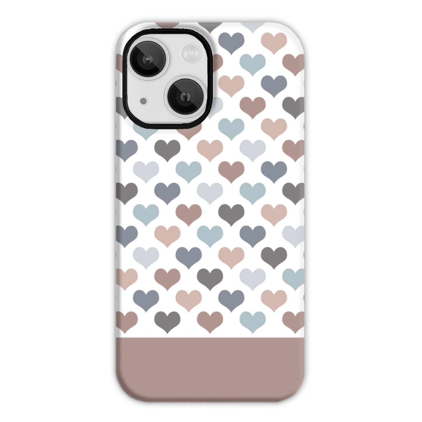 Mocca Hearts Tough Phone Case
