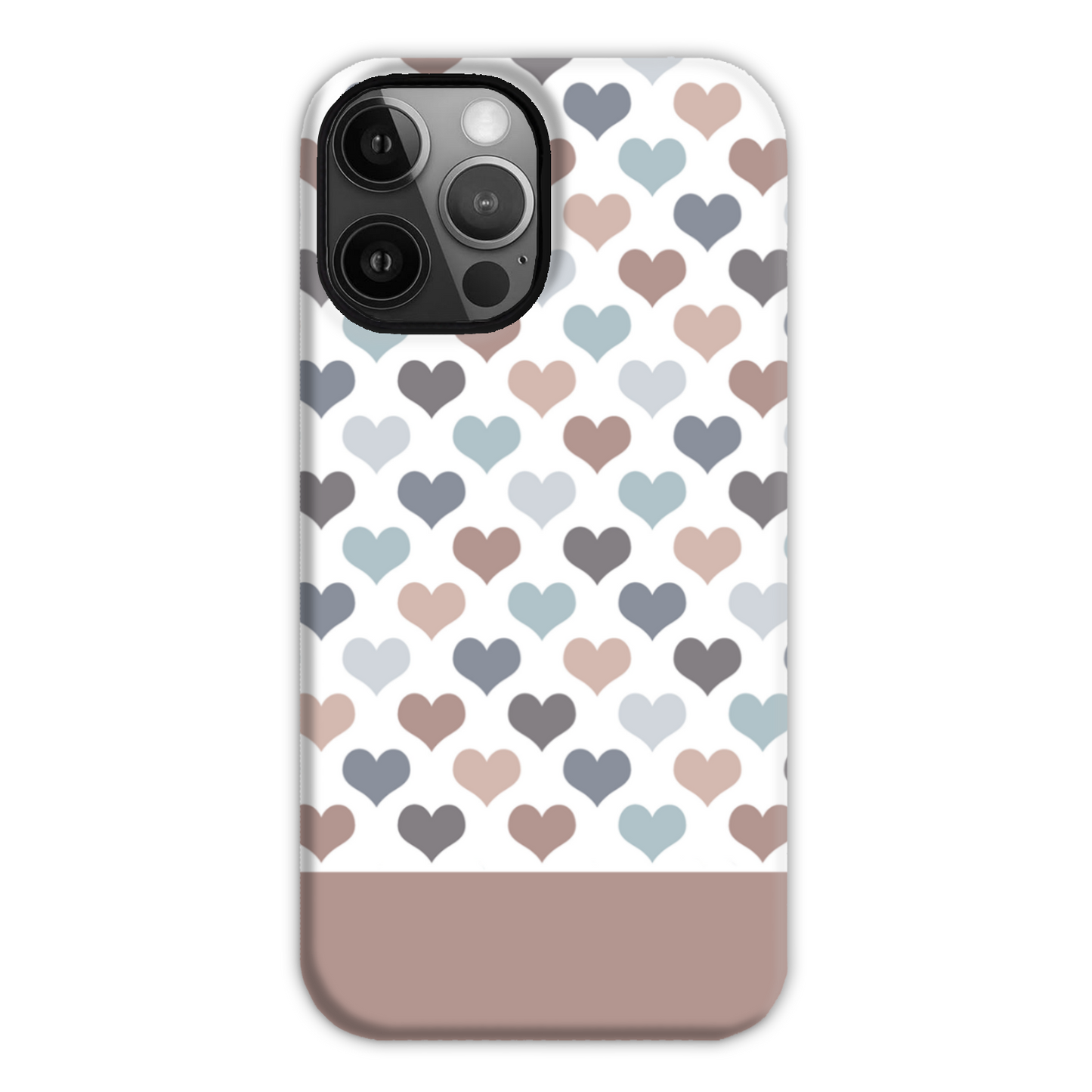 Mocca Hearts Tough Phone Case
