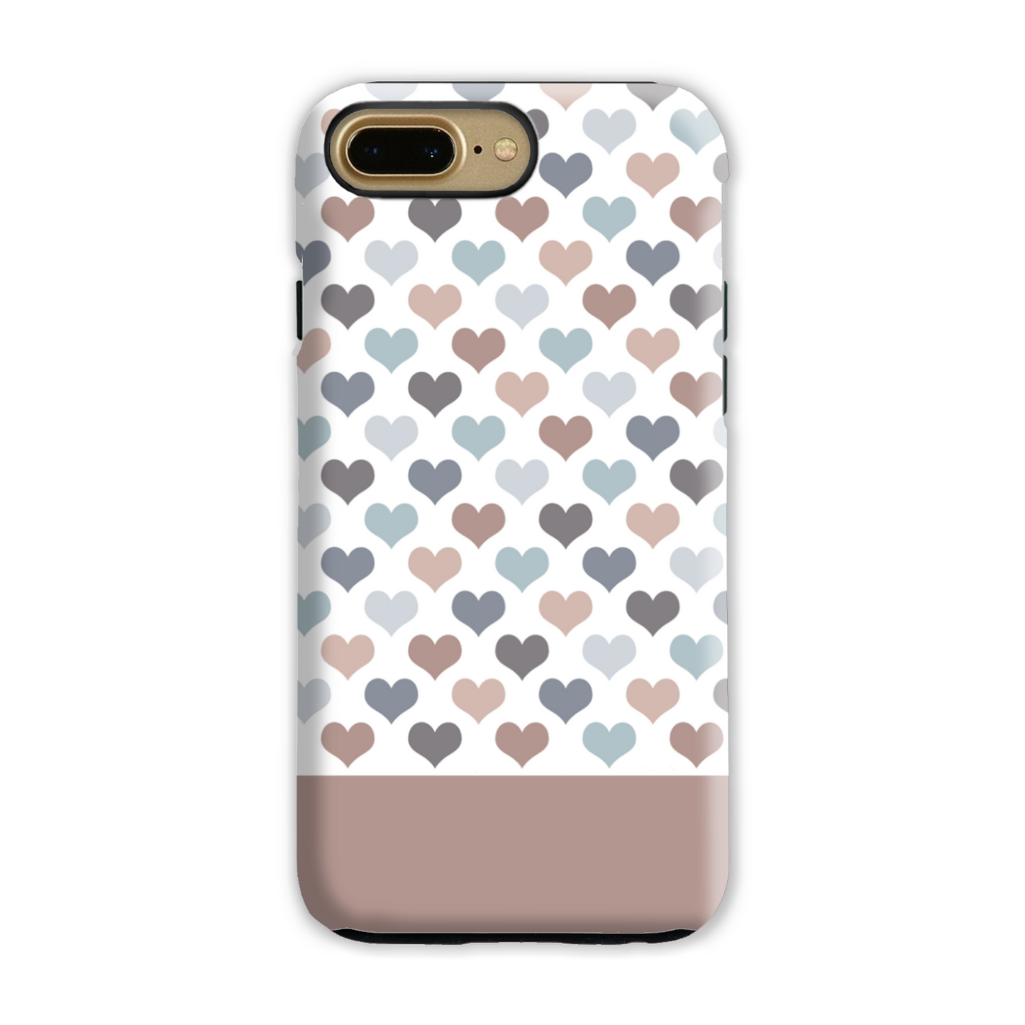 Mocca Hearts Tough Phone Case