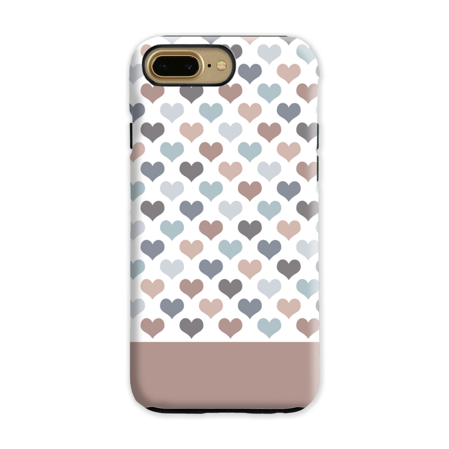 Mocca Hearts Tough Phone Case