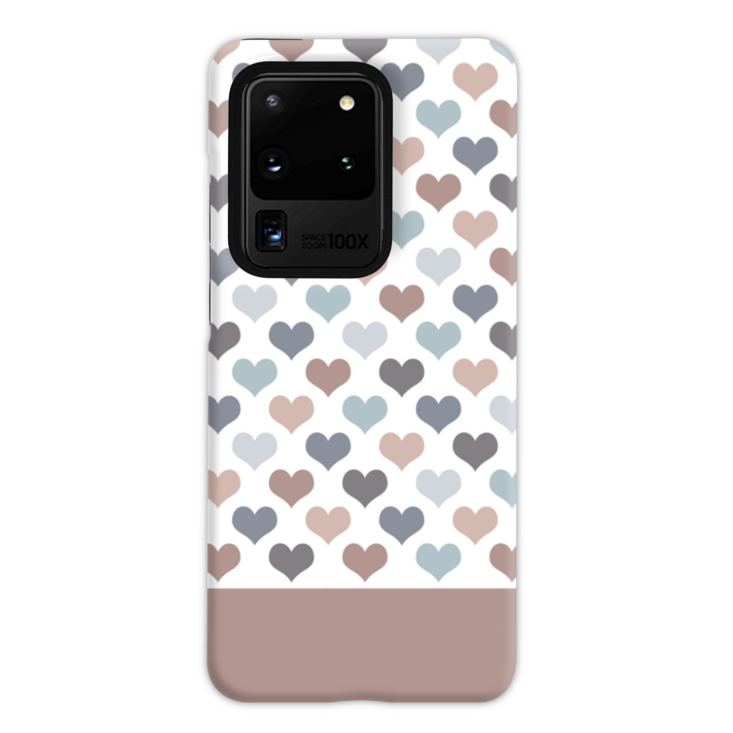 Mocca Hearts Tough Phone Case
