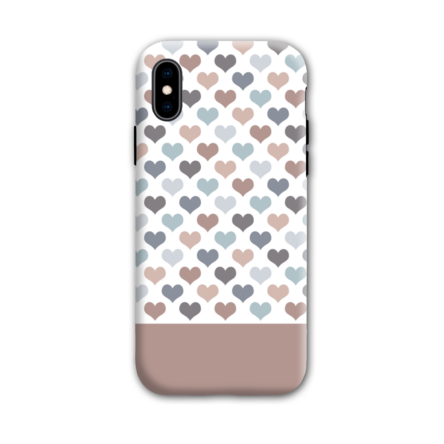 Mocca Hearts Tough Phone Case