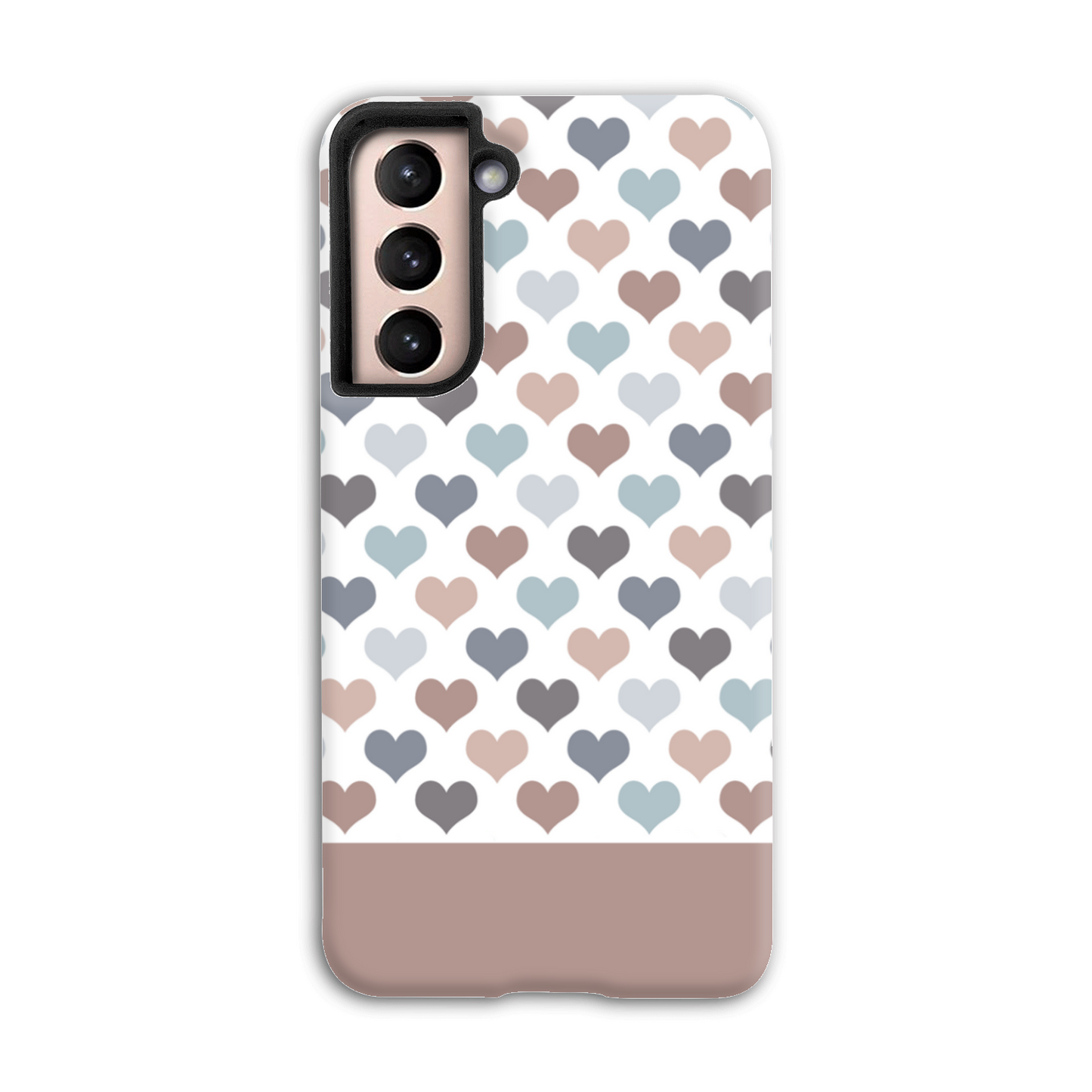 Mocca Hearts Tough Phone Case