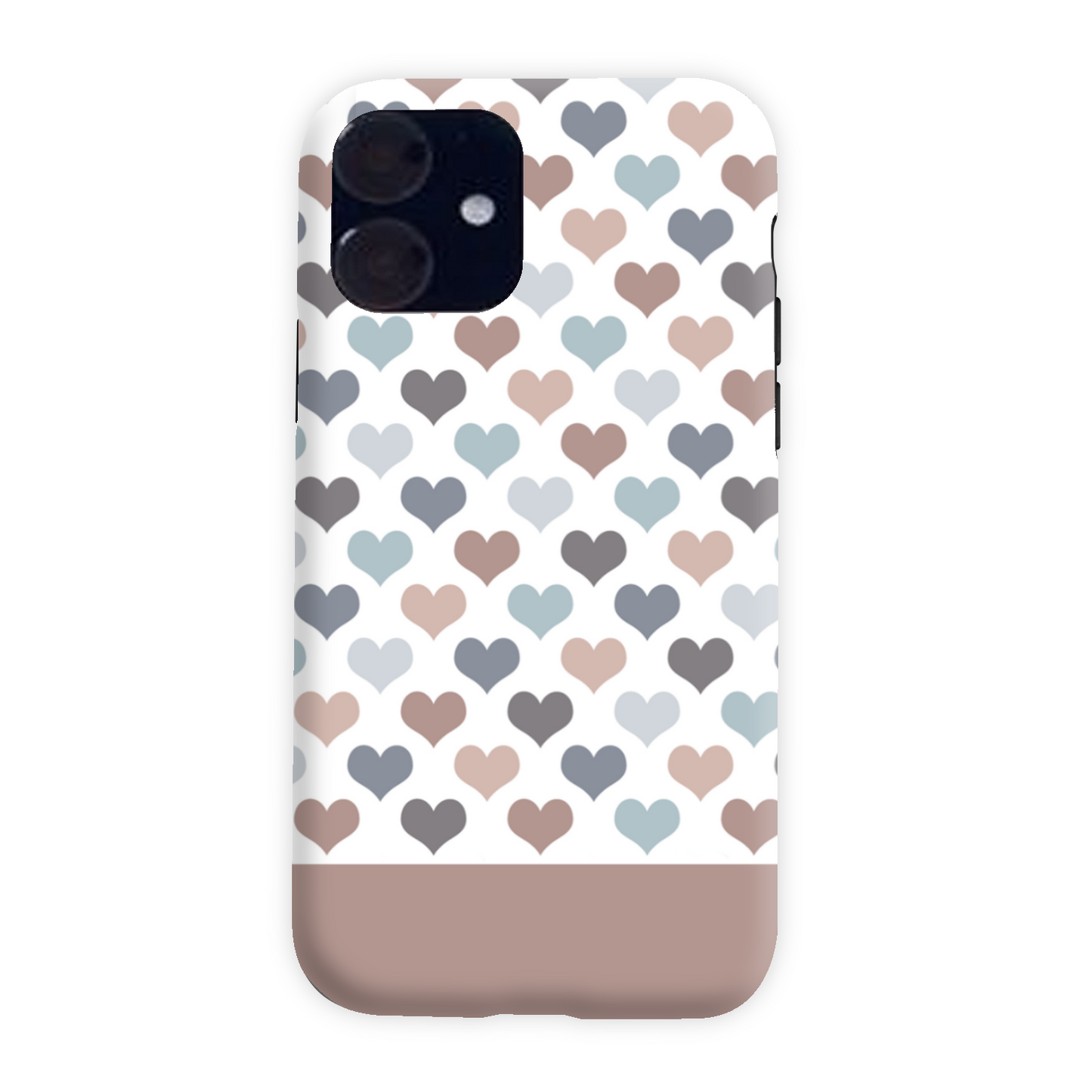Mocca Hearts Tough Phone Case