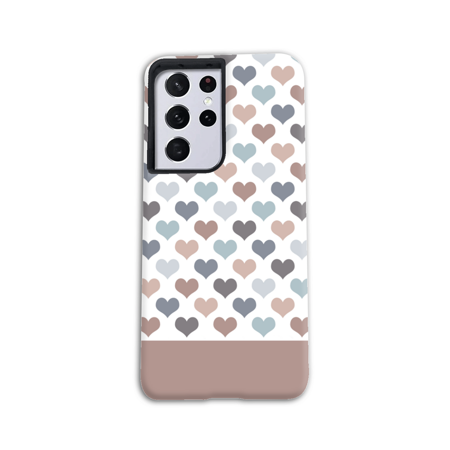 Mocca Hearts Tough Phone Case