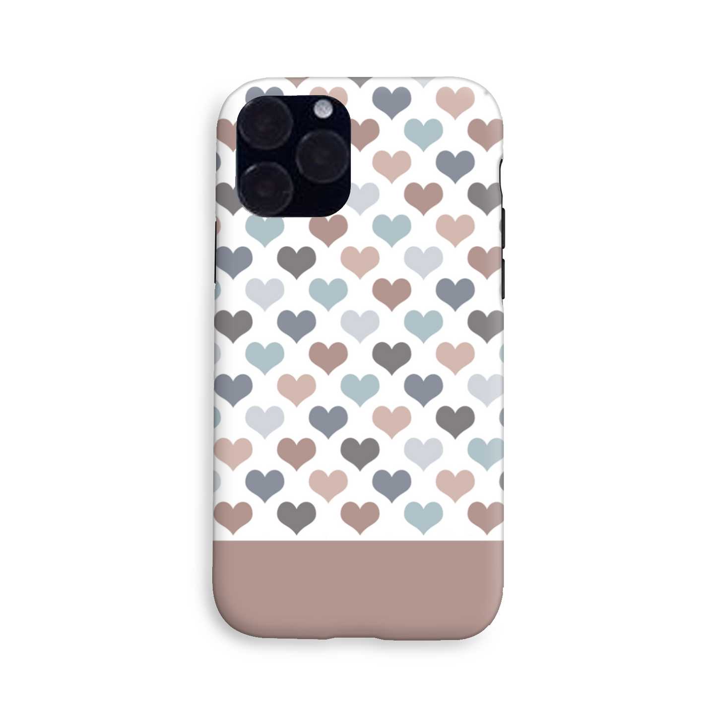 Mocca Hearts Tough Phone Case