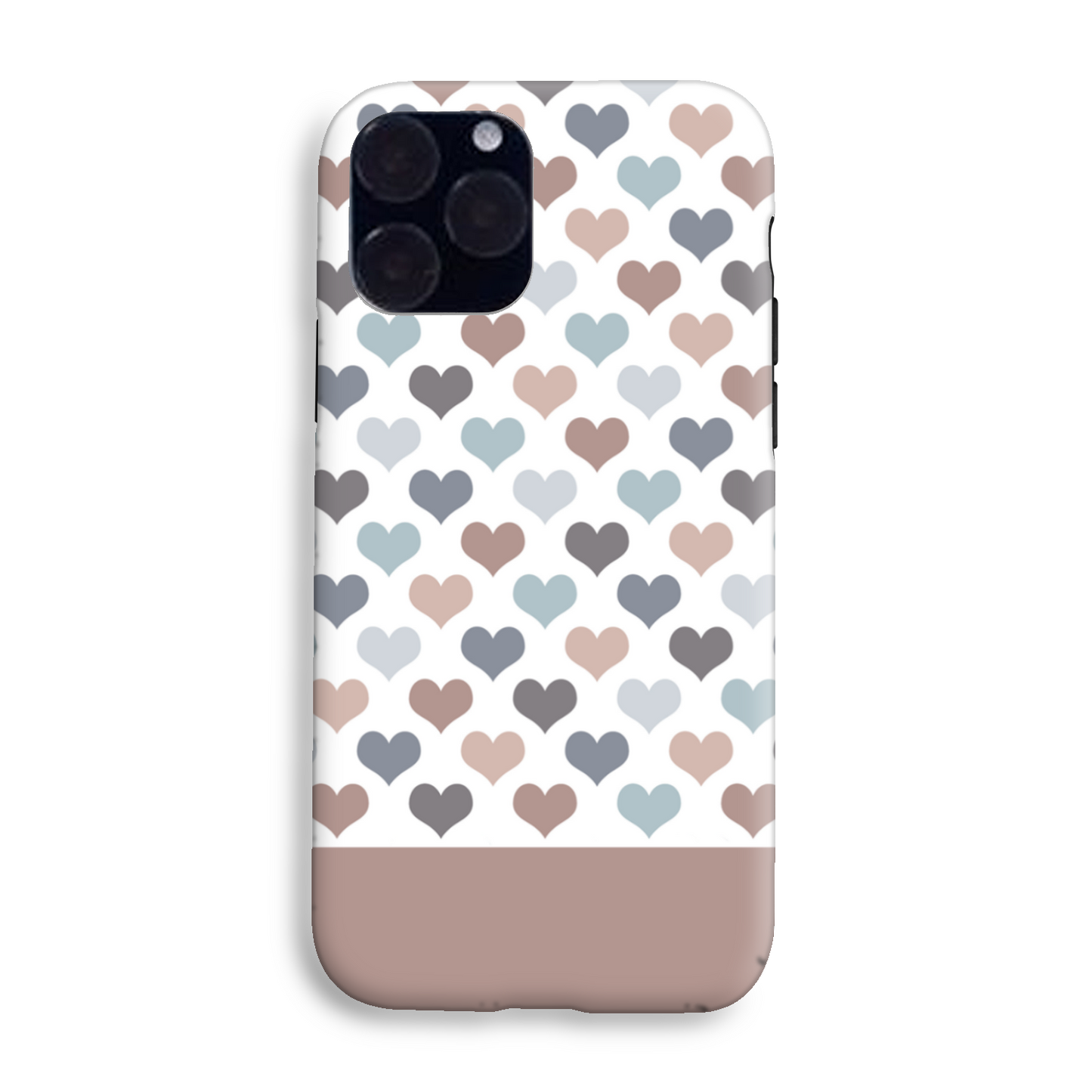 Mocca Hearts Tough Phone Case