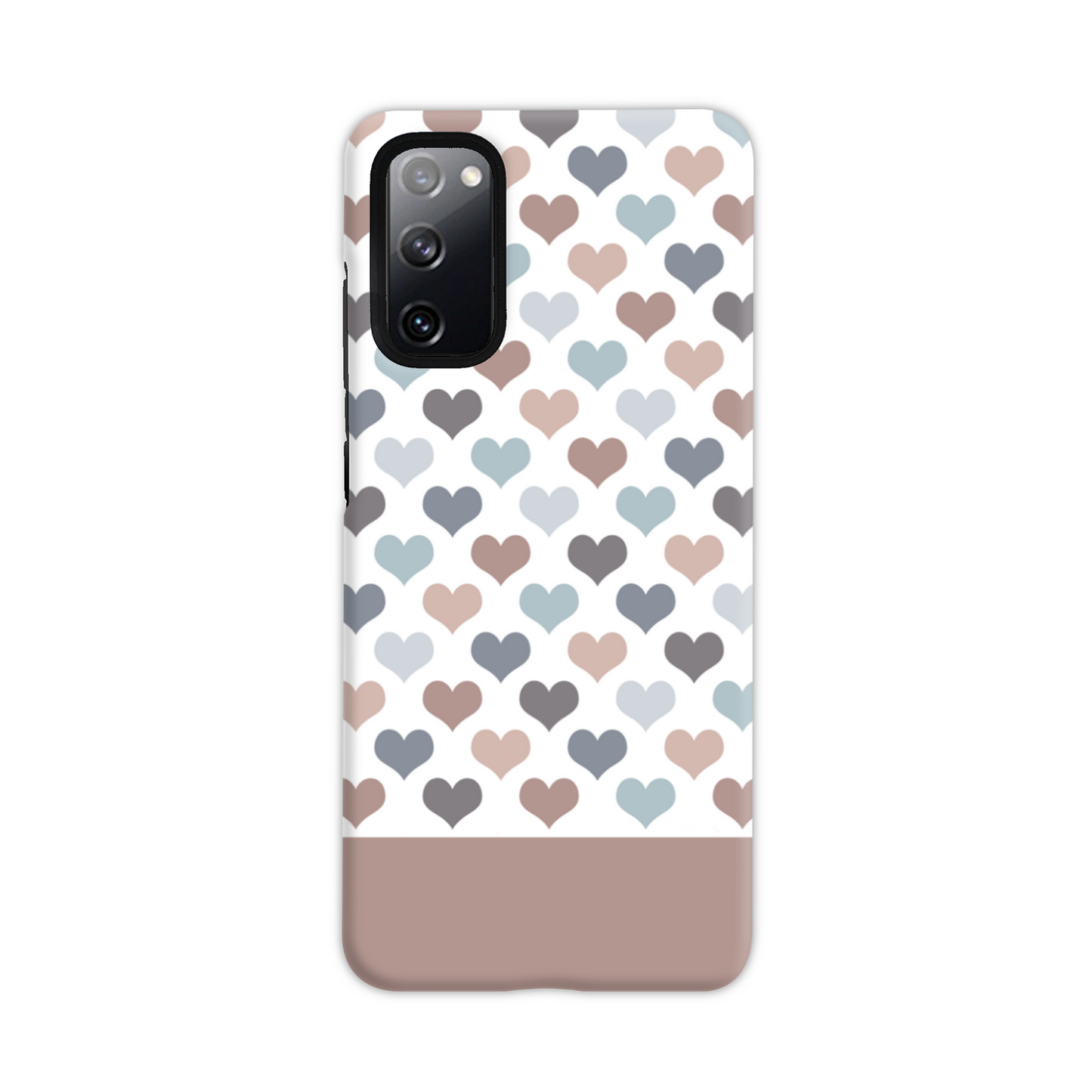 Mocca Hearts Tough Phone Case