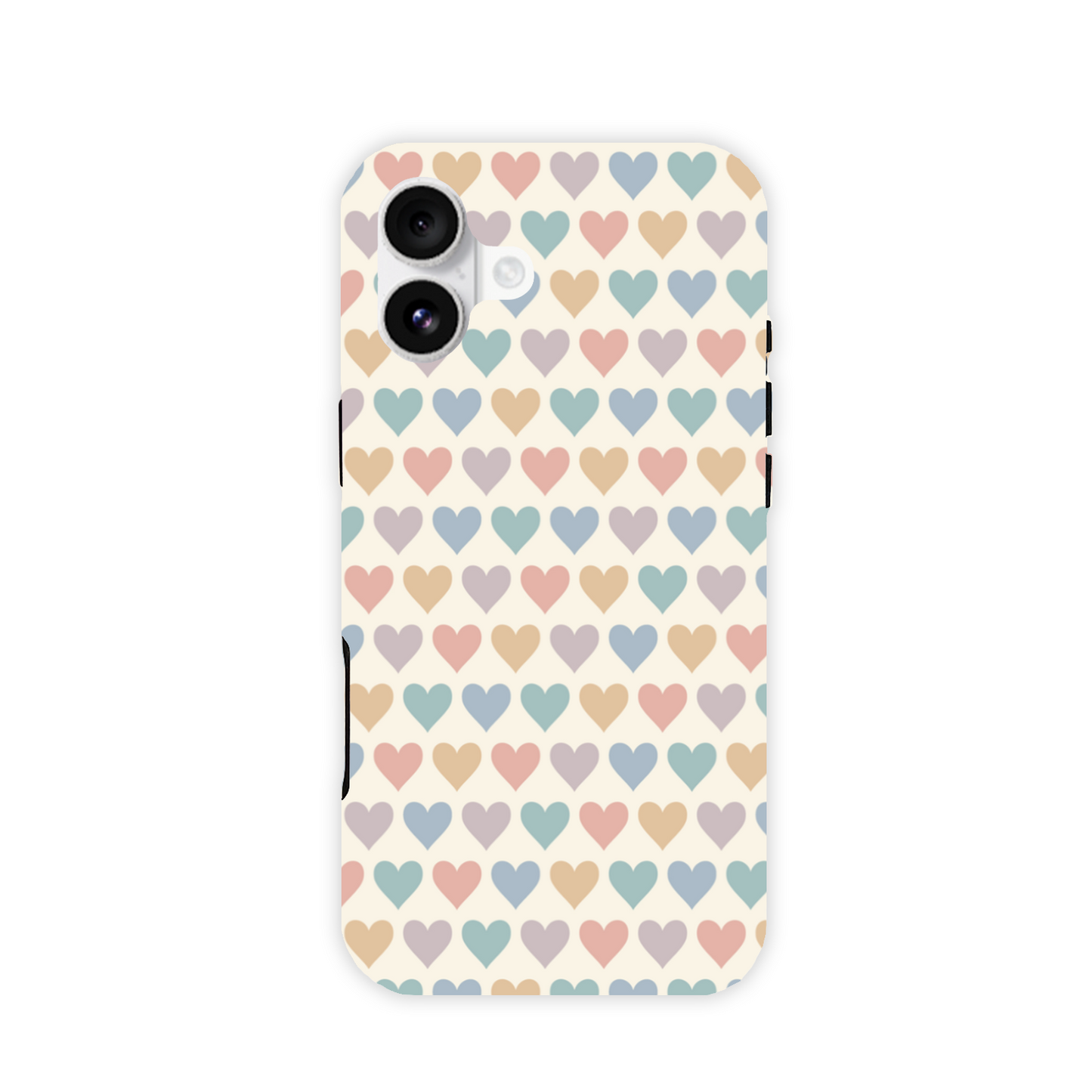Pastel Multi Hearts Tough Phone Case