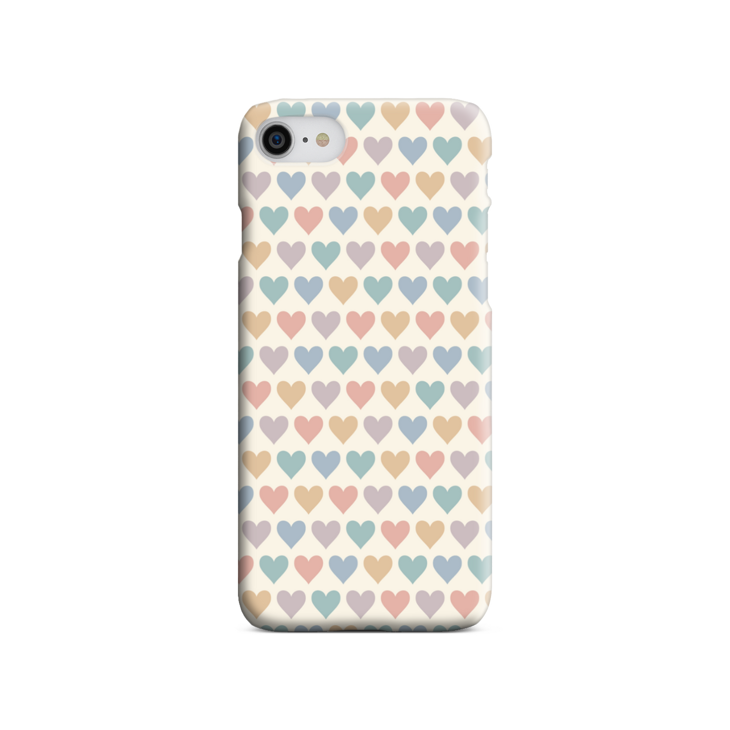 Pastel Multi Hearts Tough Phone Case