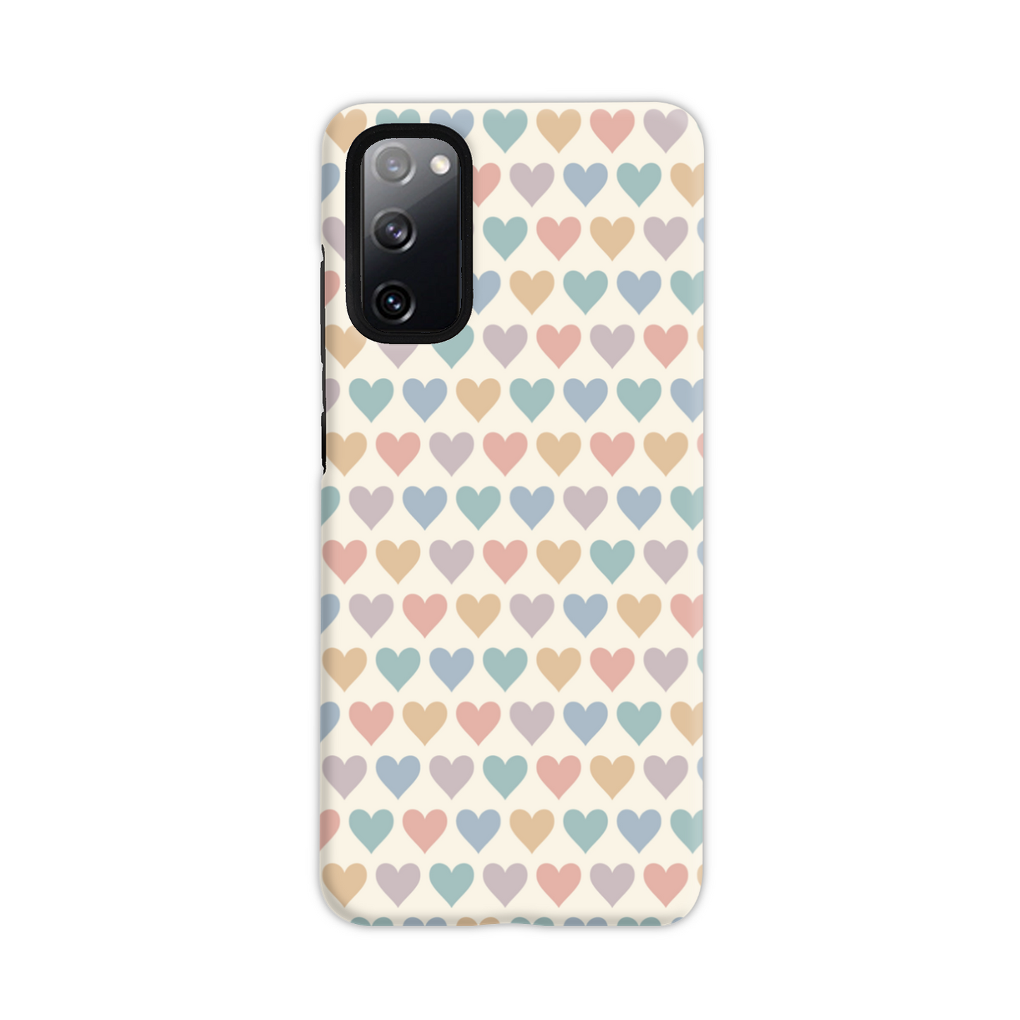 Pastel Multi Hearts Tough Phone Case