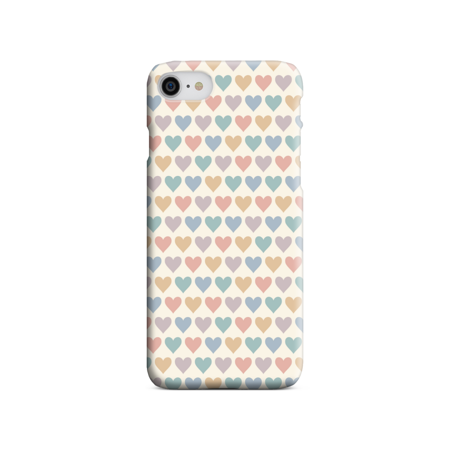 Pastel Multi Hearts Tough Phone Case
