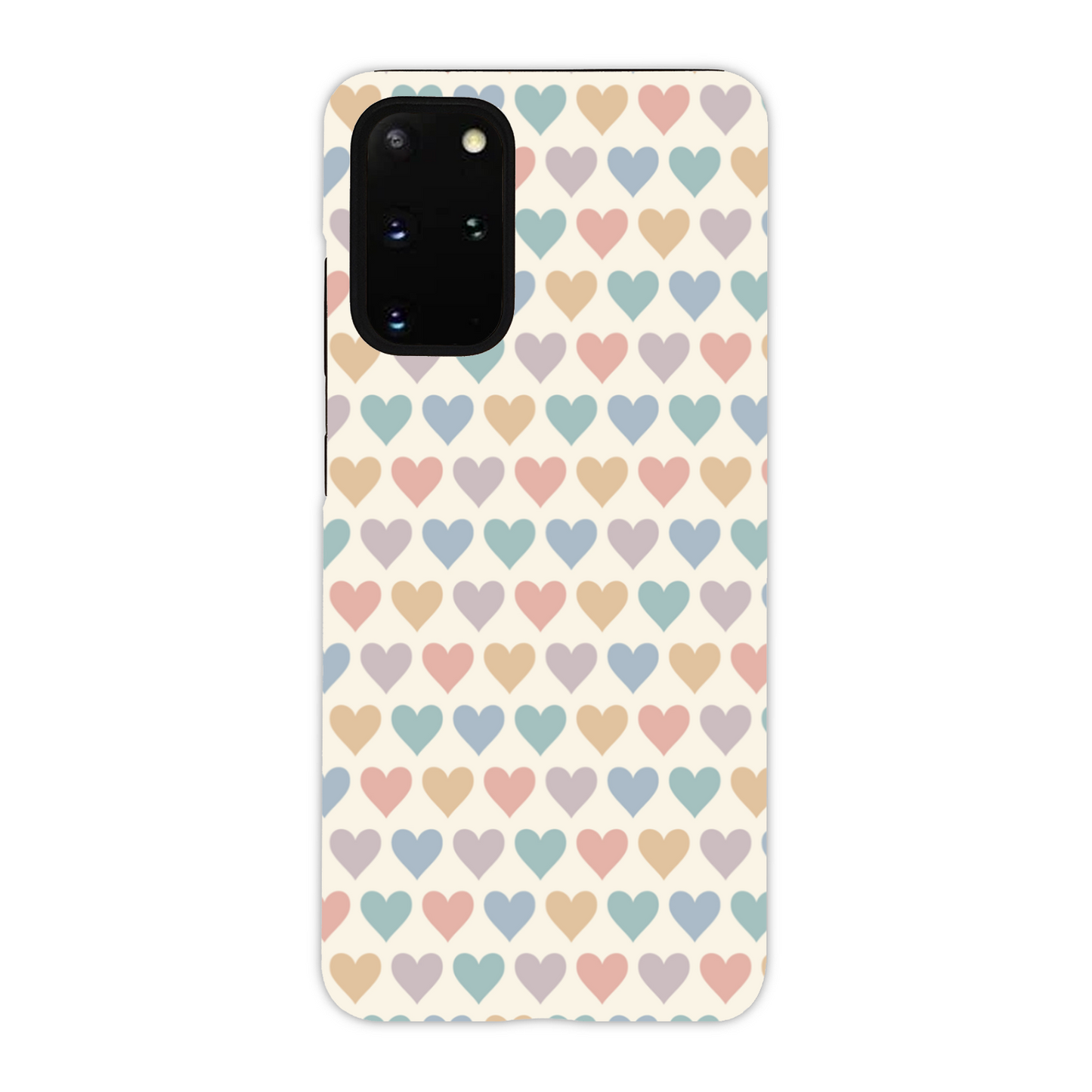 Pastel Multi Hearts Tough Phone Case