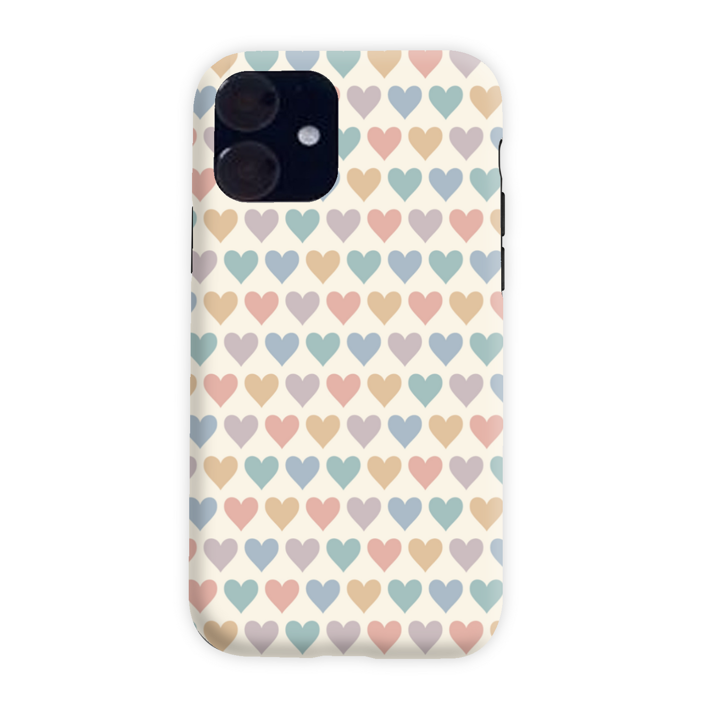Pastel Multi Hearts Tough Phone Case