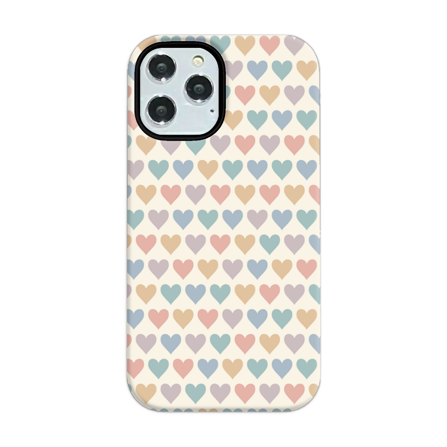 Pastel Multi Hearts Tough Phone Case