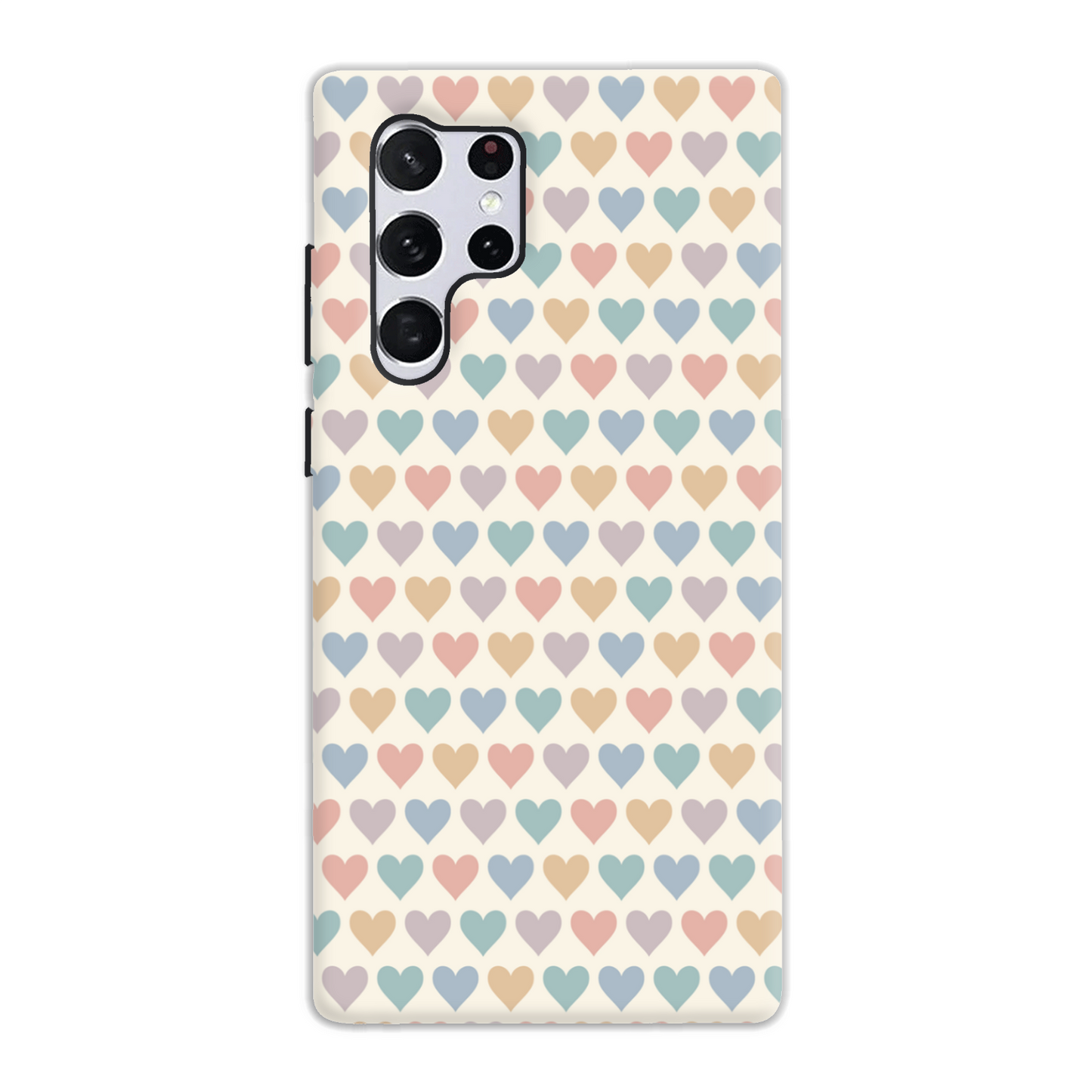 Pastel Multi Hearts Tough Phone Case