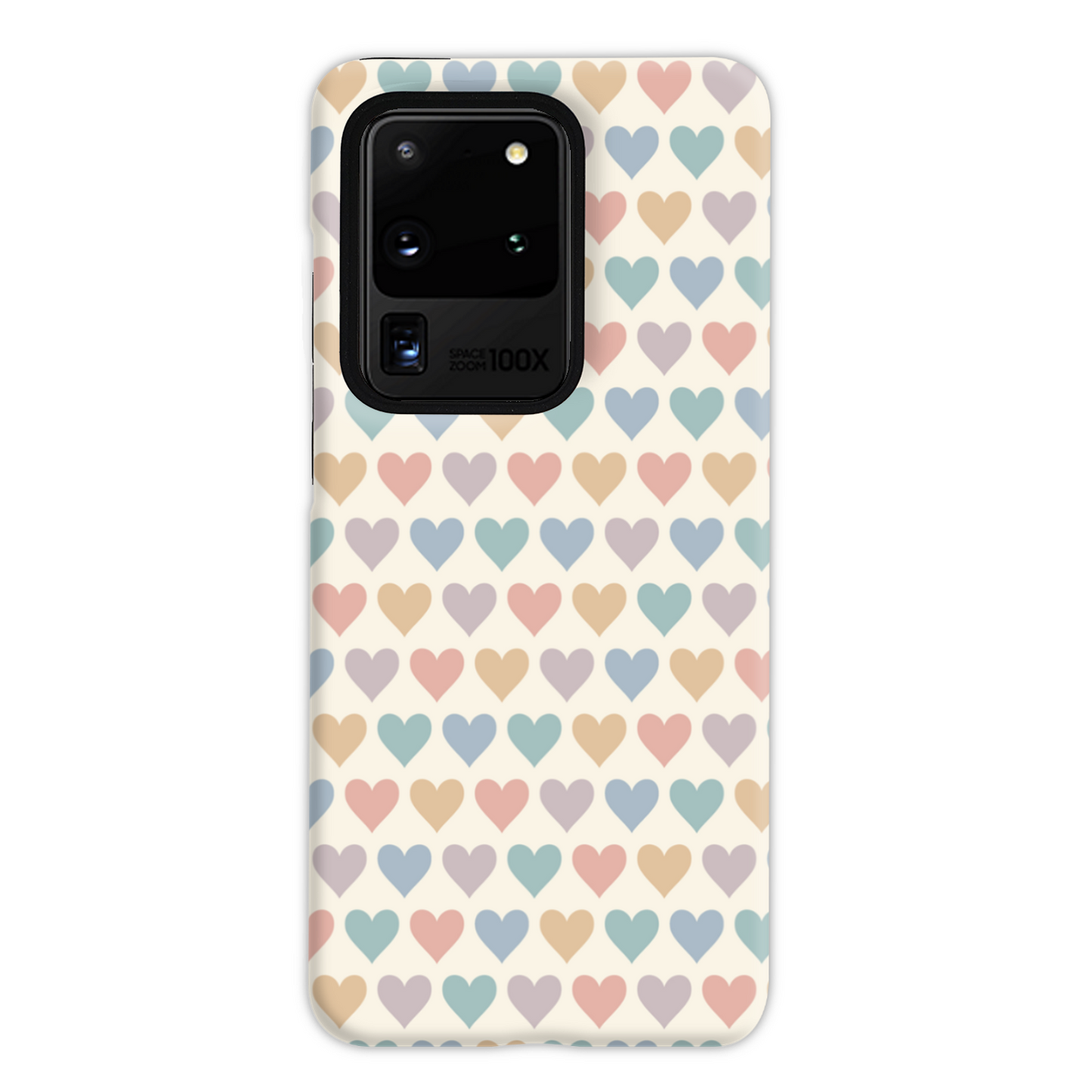 Pastel Multi Hearts Tough Phone Case