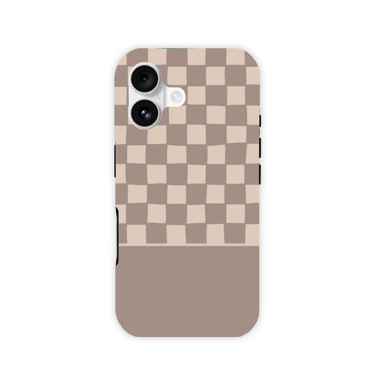 Mocca Wobbly Check Tough Phone Case