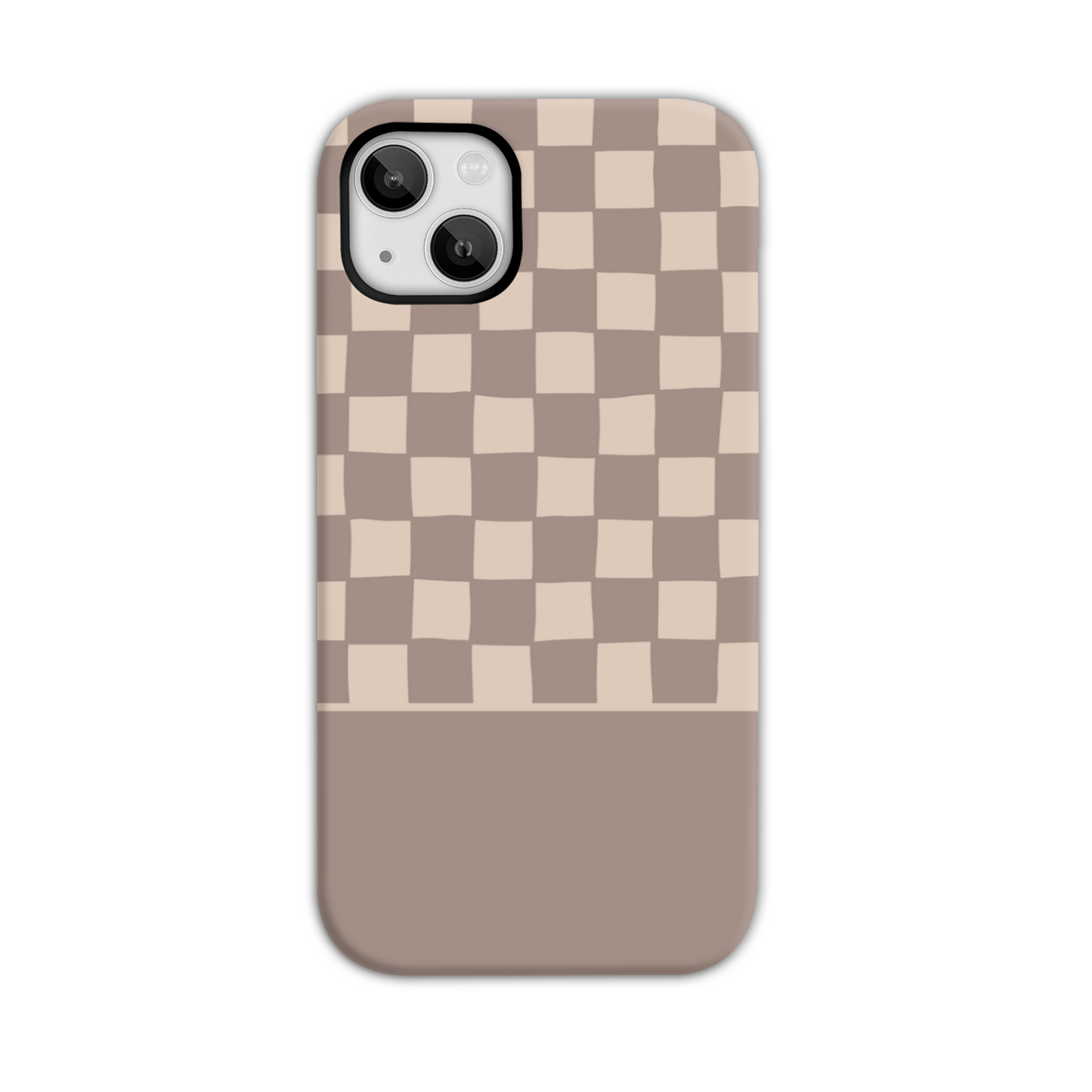 Mocca Wobbly Check Tough Phone Case
