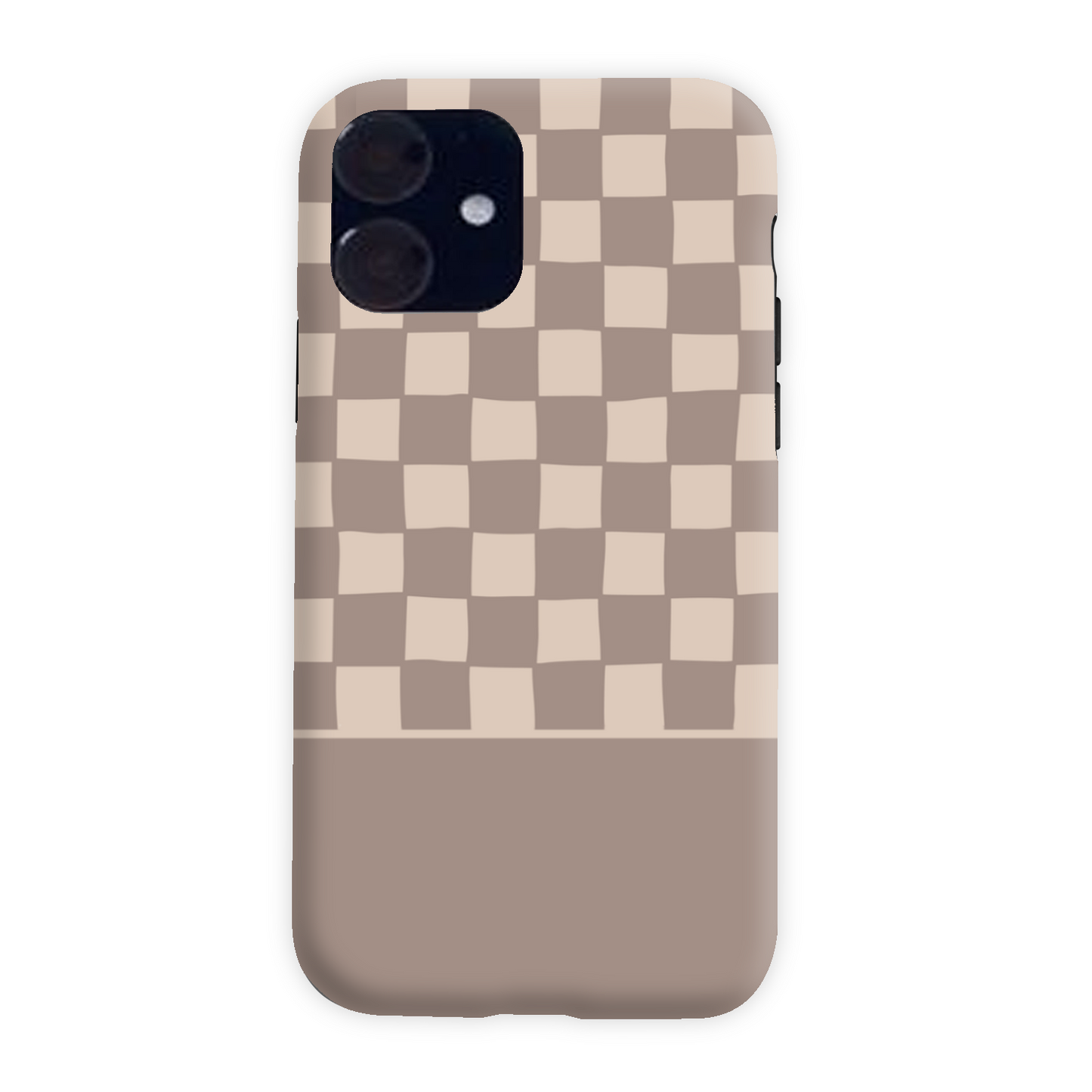 Mocca Wobbly Check Tough Phone Case
