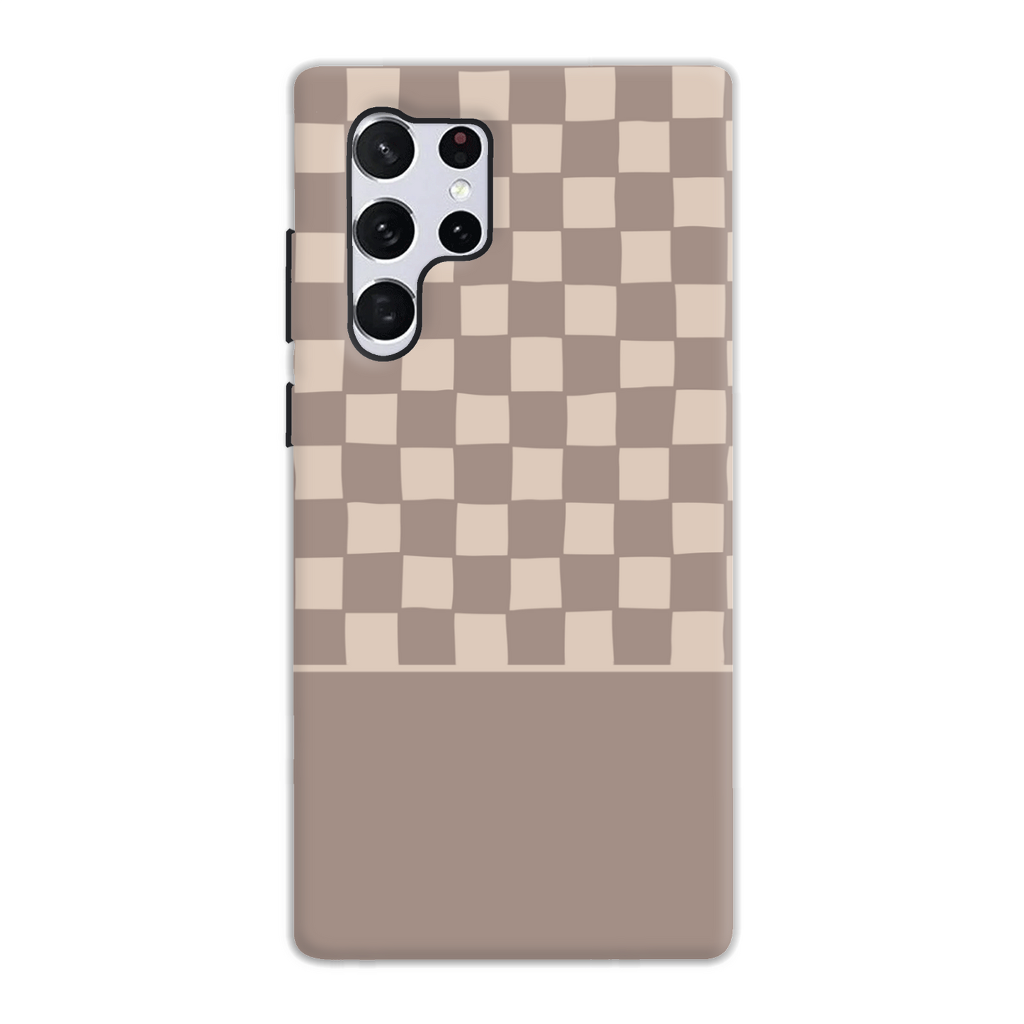 Mocca Wobbly Check Tough Phone Case