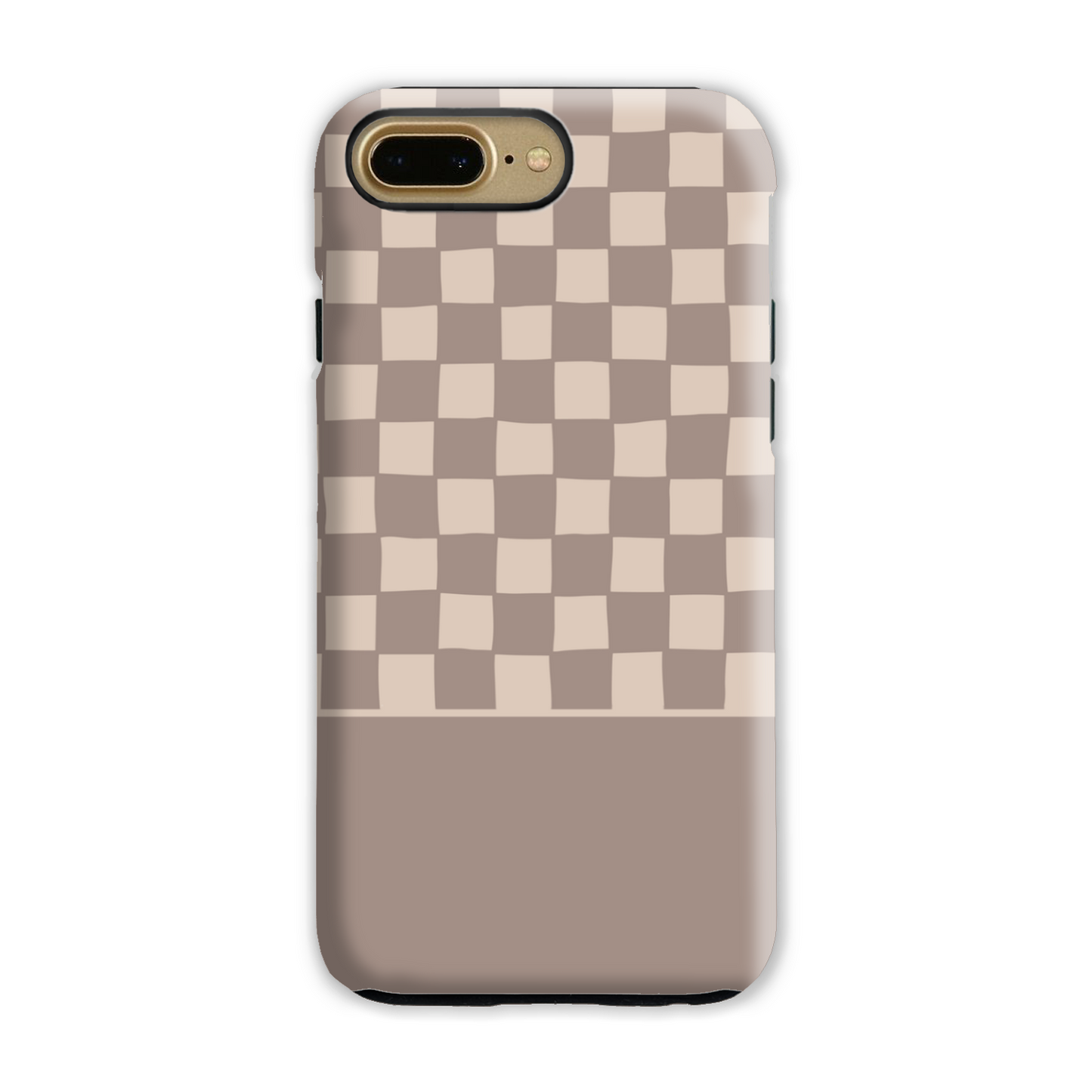 Mocca Wobbly Check Tough Phone Case