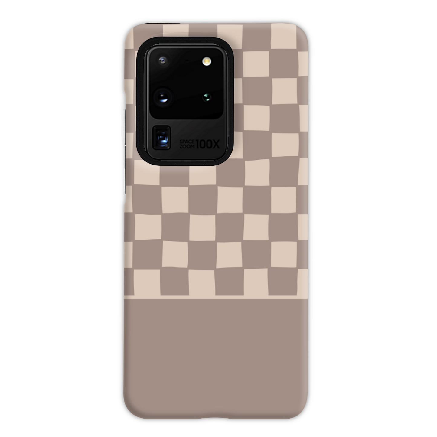 Mocca Wobbly Check Tough Phone Case