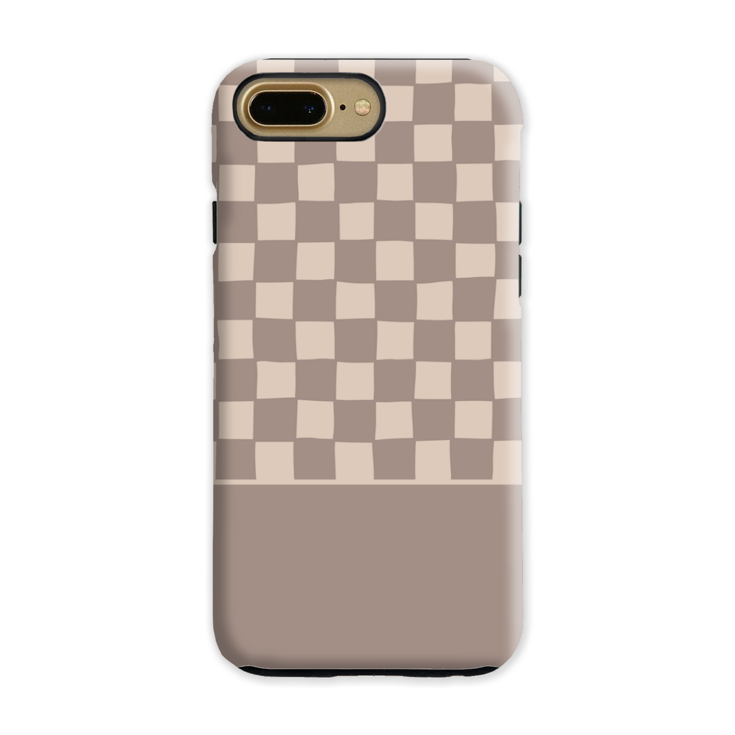 Mocca Wobbly Check Tough Phone Case