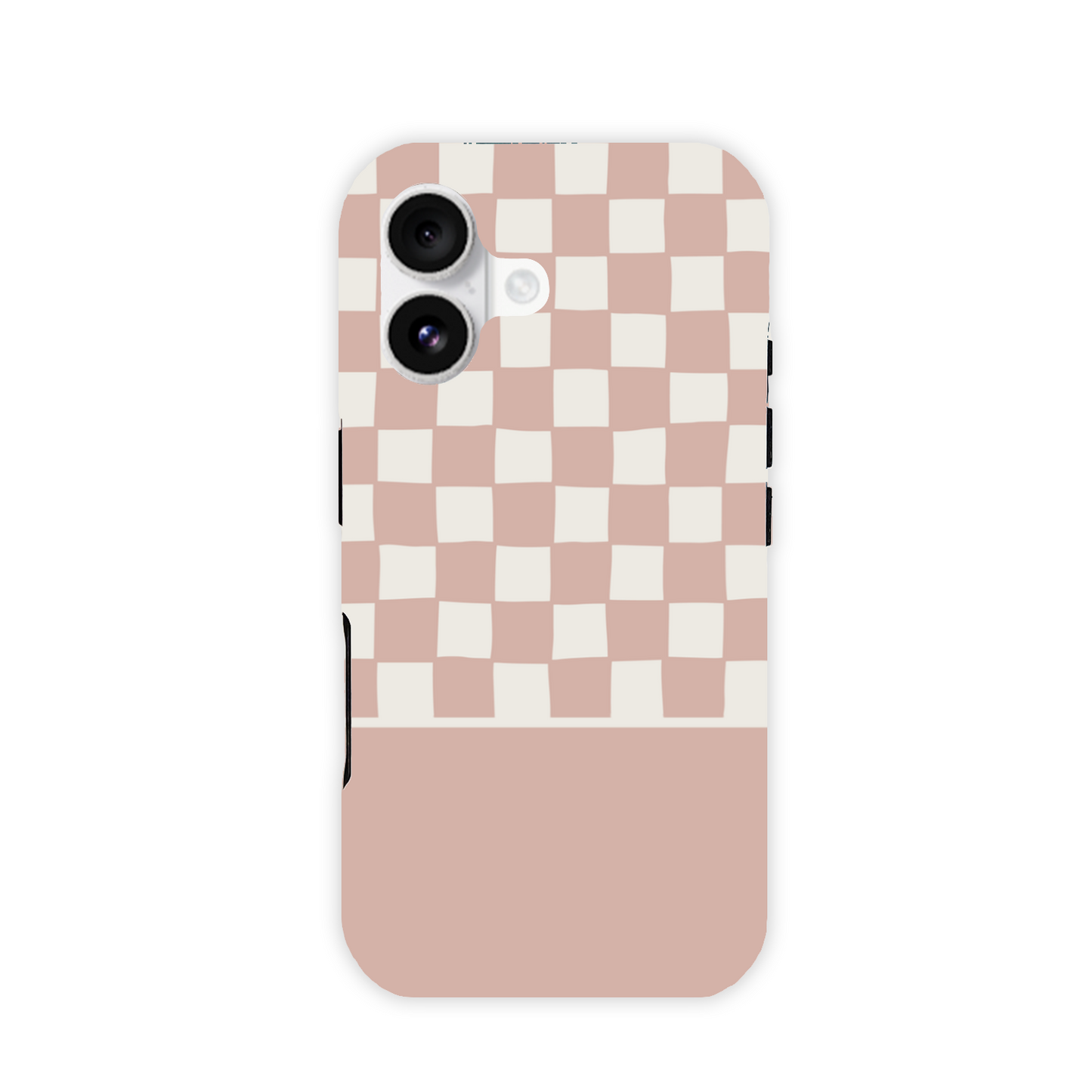 Pink Wobbly Check Tough Phone Case