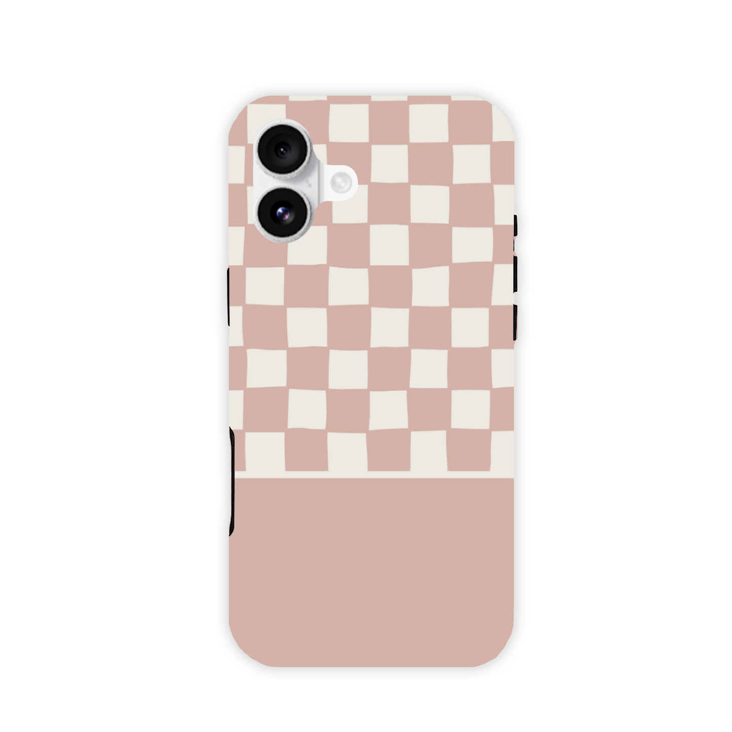 Pink Wobbly Check Tough Phone Case