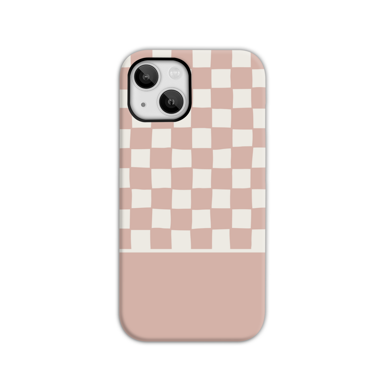 Pink Wobbly Check Tough Phone Case