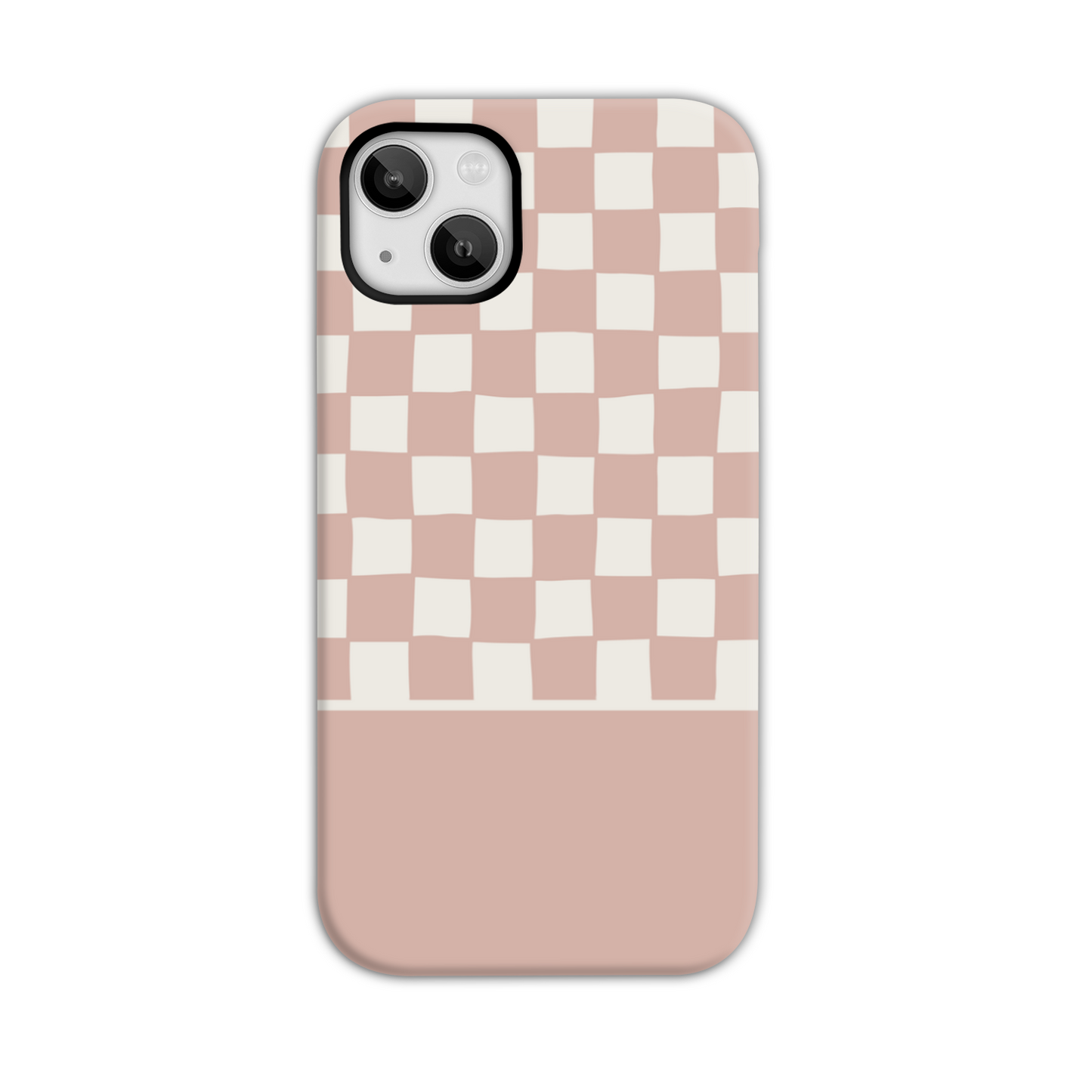 Pink Wobbly Check Tough Phone Case