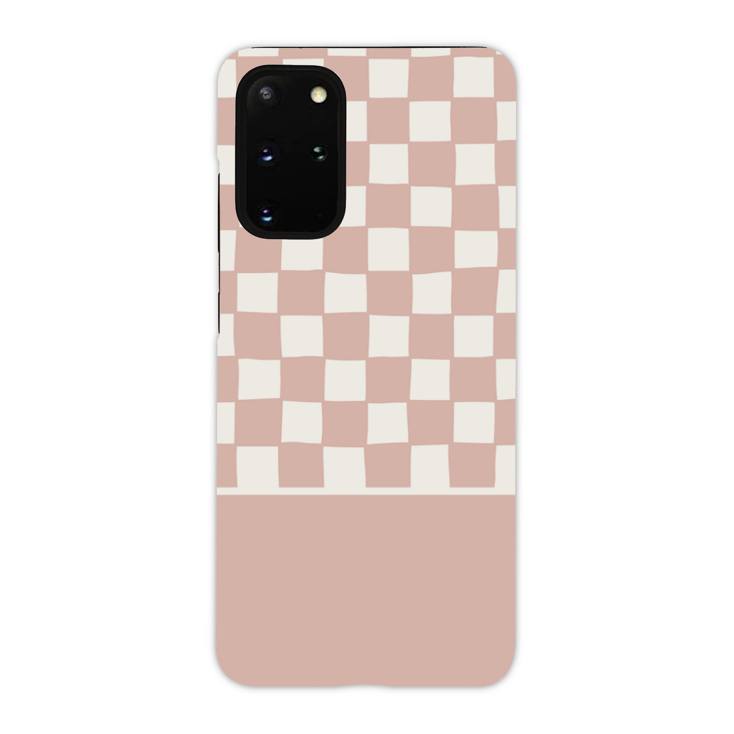 Pink Wobbly Check Tough Phone Case