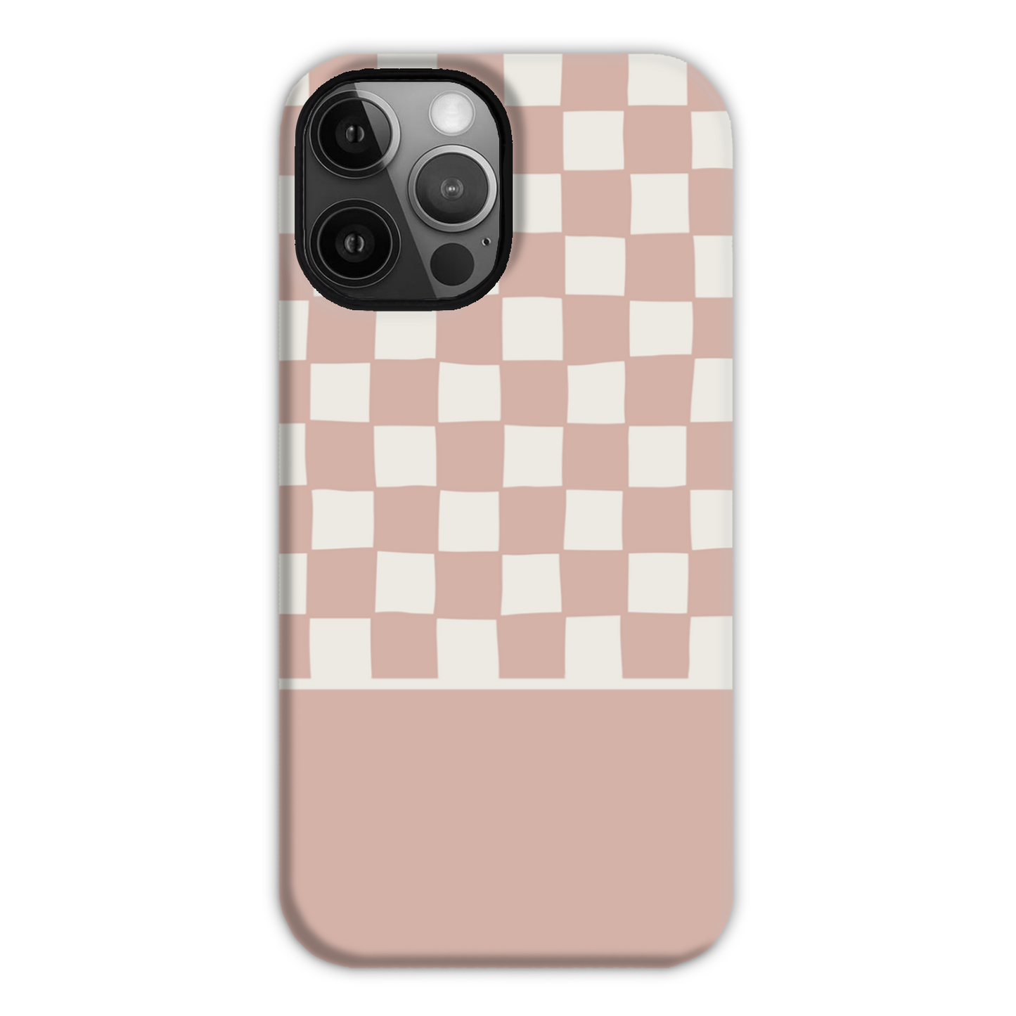 Pink Wobbly Check Tough Phone Case