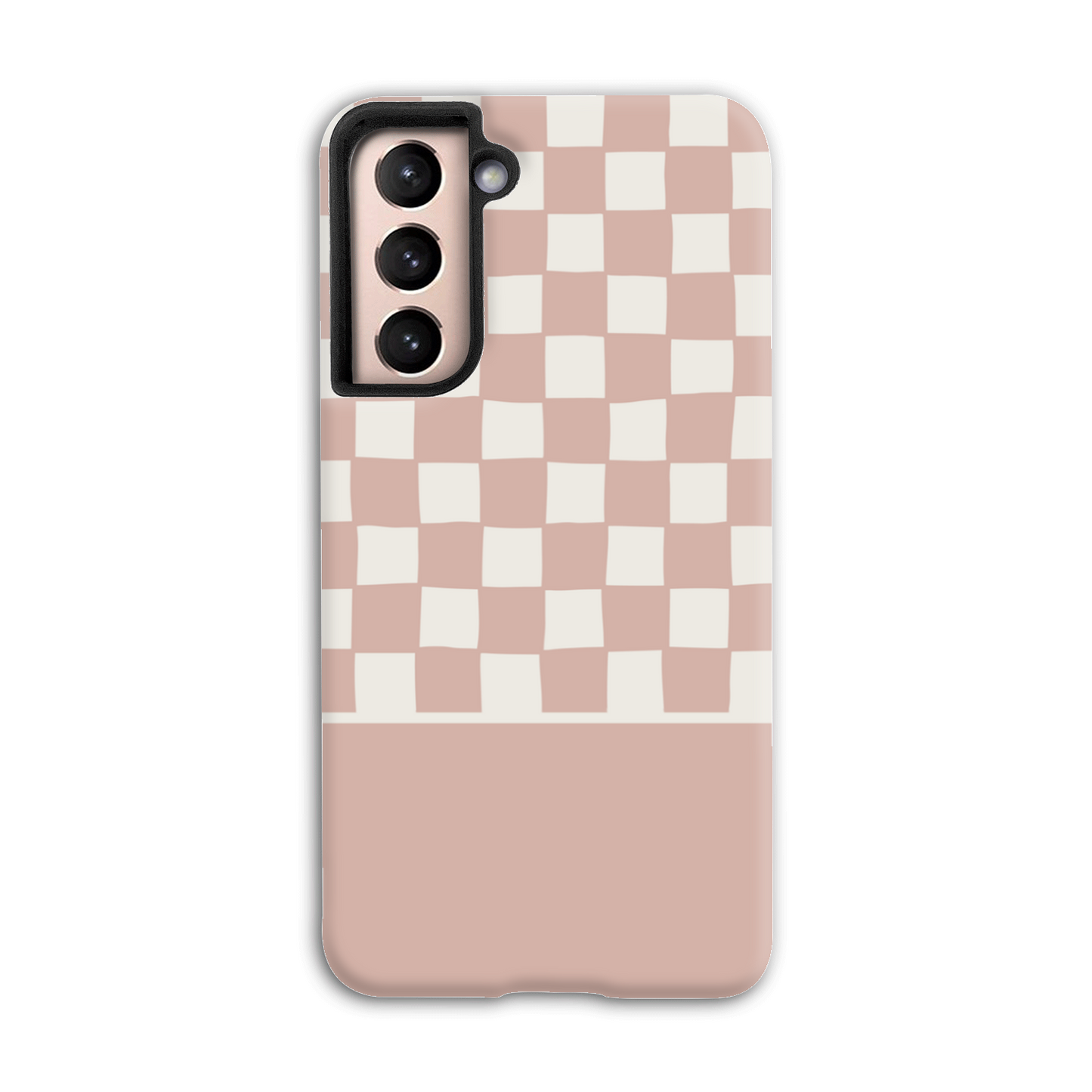 Pink Wobbly Check Tough Phone Case